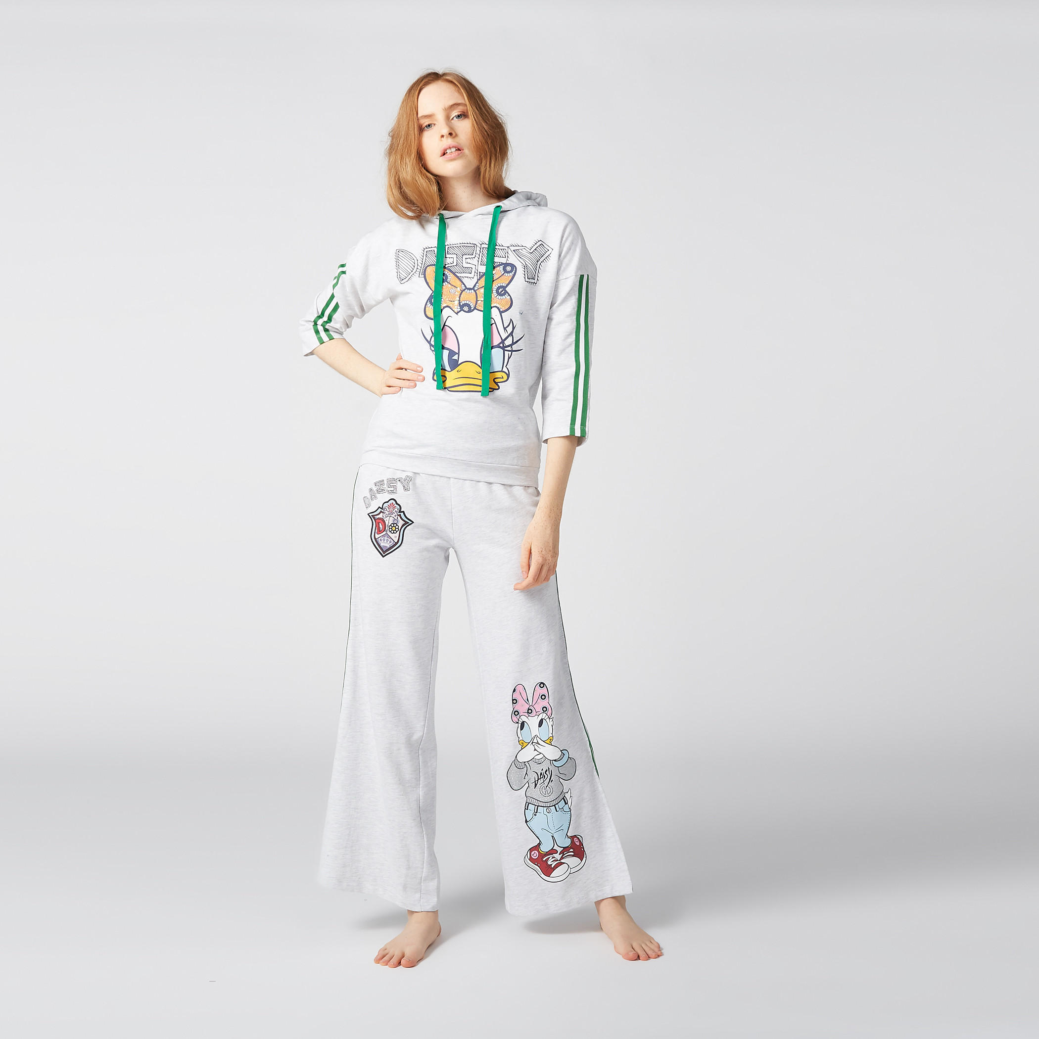 بنطال بيجاما بخصر مطّاطي وطبعات دايزي داك-women-clothing-nightwear-pyjamas-bottoms-image-3