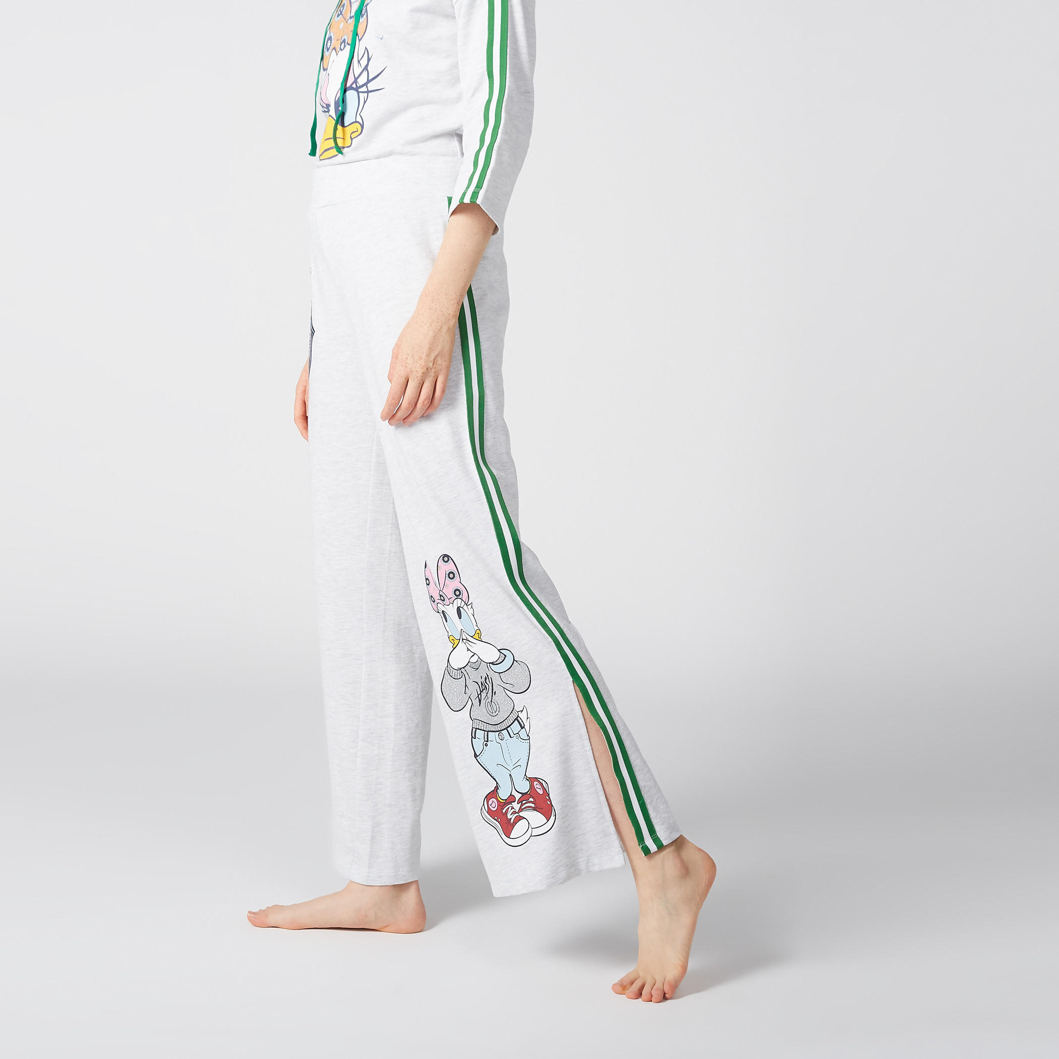 بنطال بيجاما بخصر مطّاطي وطبعات دايزي داك-women-clothing-nightwear-pyjamas-bottoms-image-2