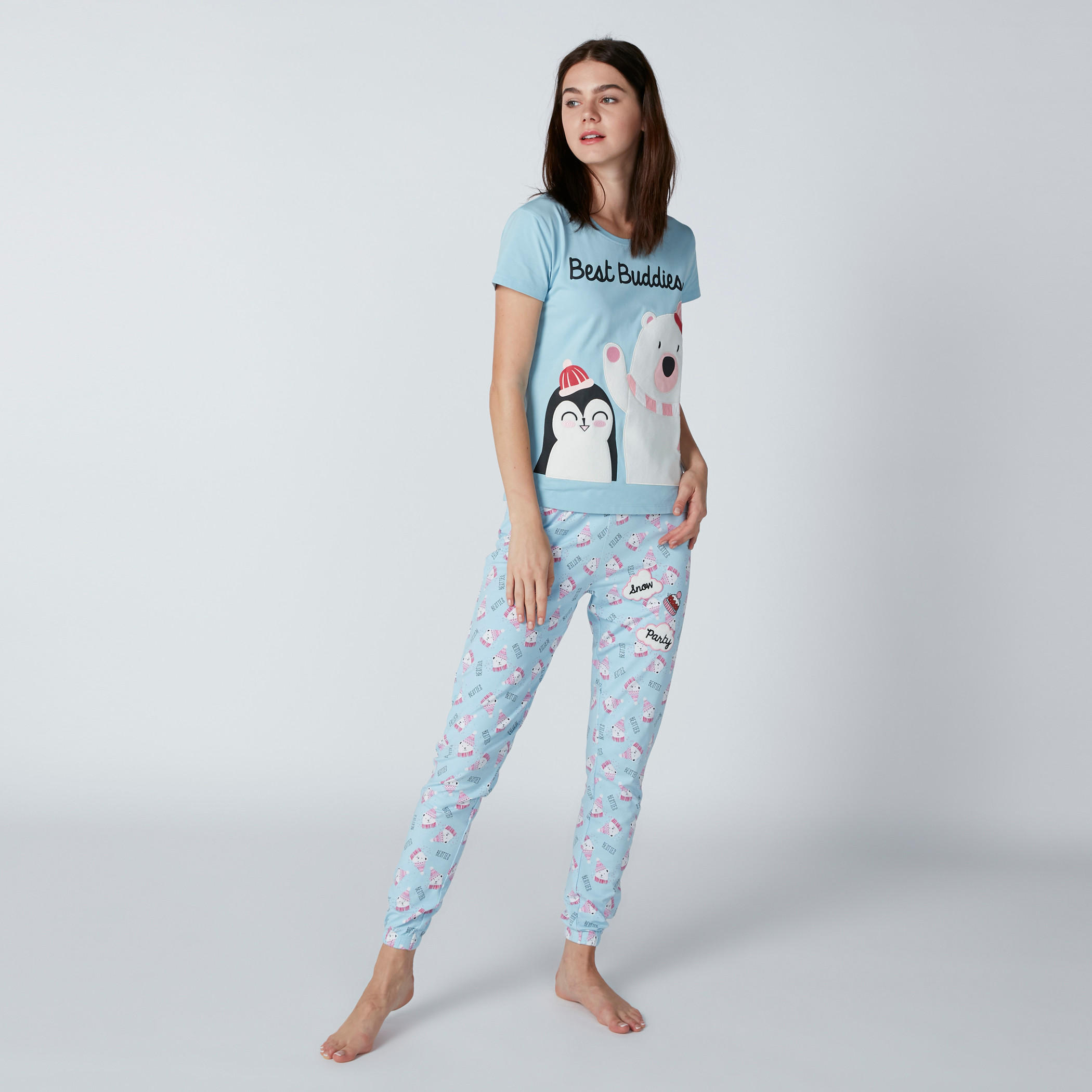 Printed T-Shirt with Full Length Jog Pants-women-clothing-nightwear-pyjamas-longsets-image-1