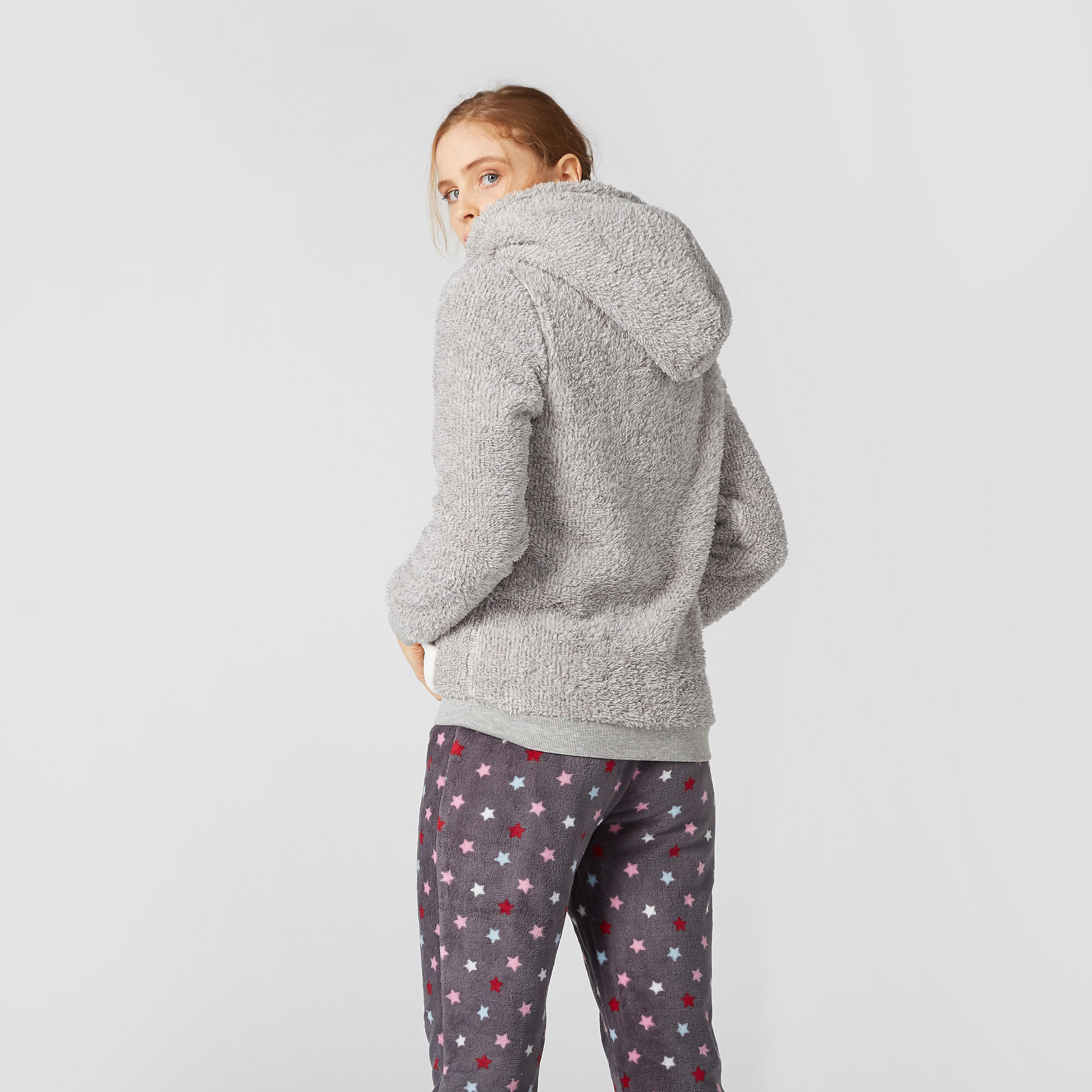 سويت شيرت قطيفة بأكمام طويلة وجيوب كانجارو-women-clothing-nightwear-pyjamas-tops-image-3