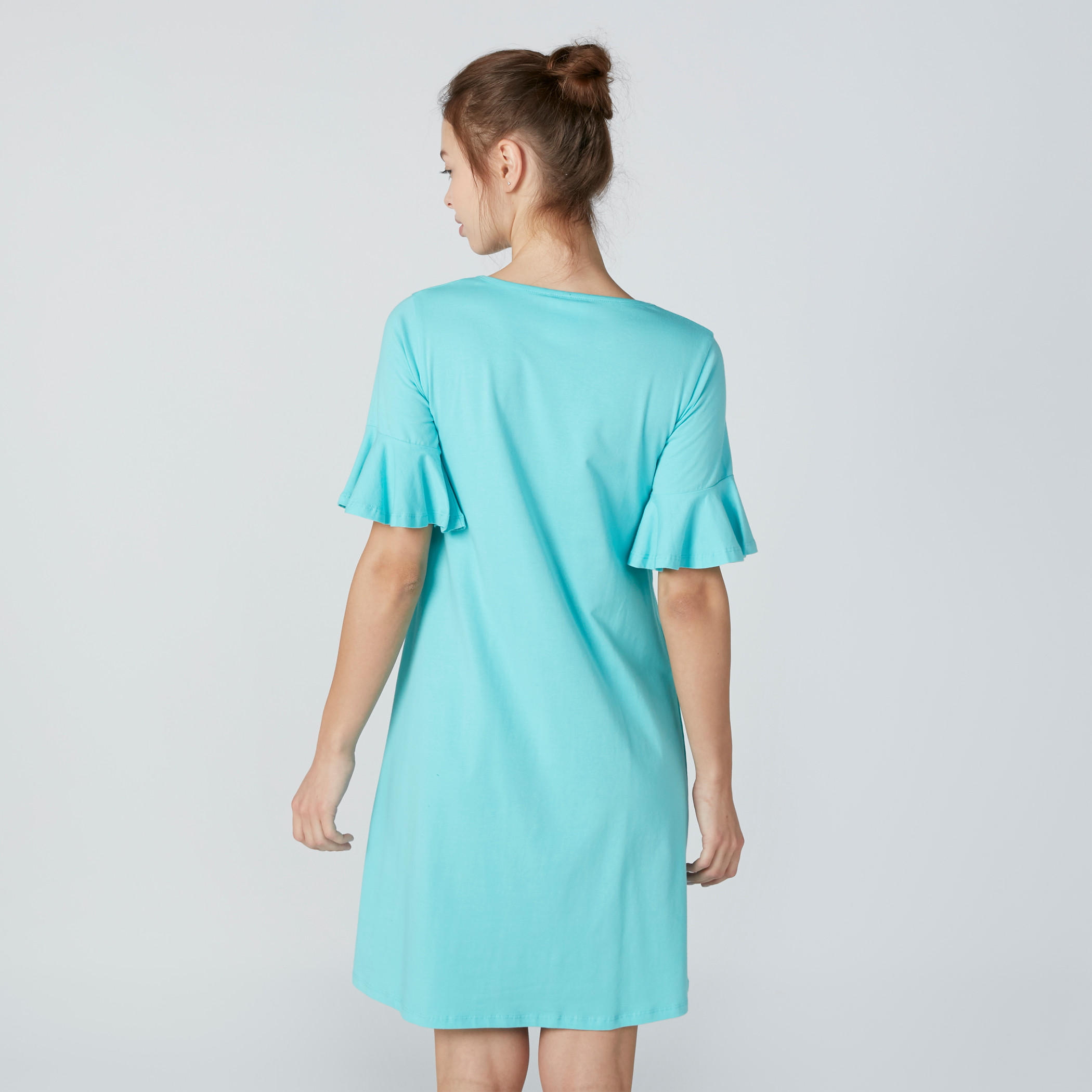 قميص نوم بياقة مستديرة وطبعات - طقم من قطعتين-women-clothing-nightwear-nighties-image-6