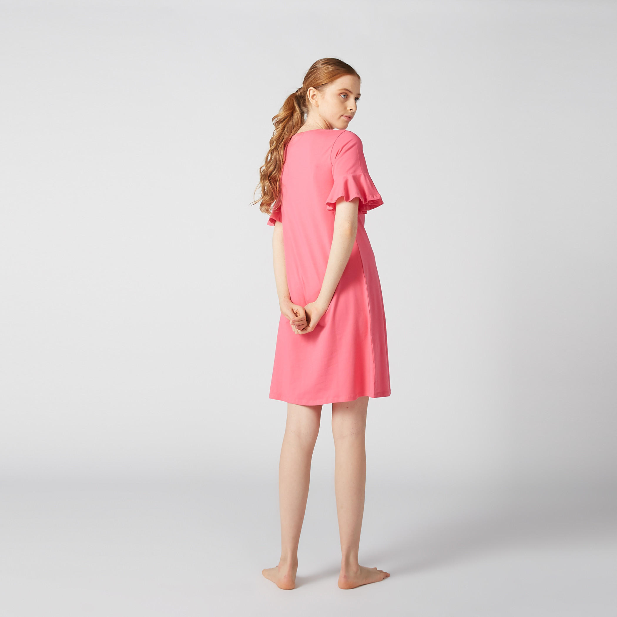 Printed Sleep Dress with Round Neck and Flared Sleeves - Set of 2-women-clothing-nightwear-nighties-image-4