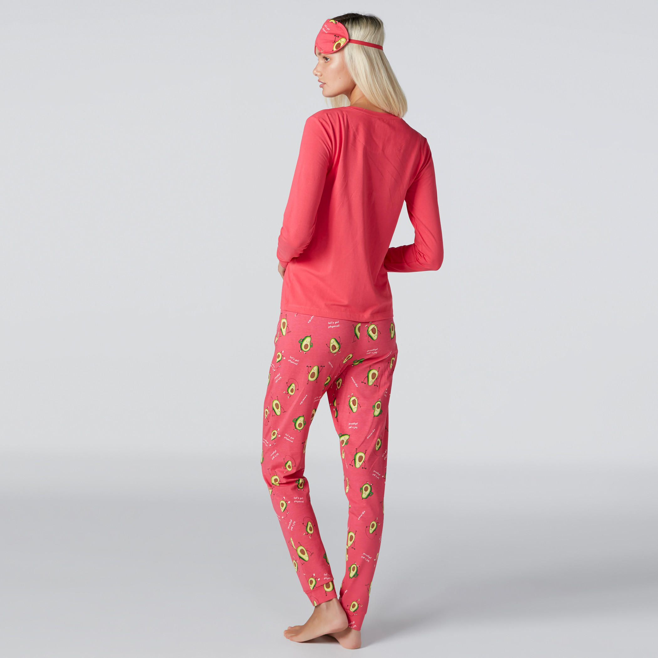 طقم ملابس نوم 3 قطع بطبعات-women-clothing-nightwear-pyjamas-longsets-image-2