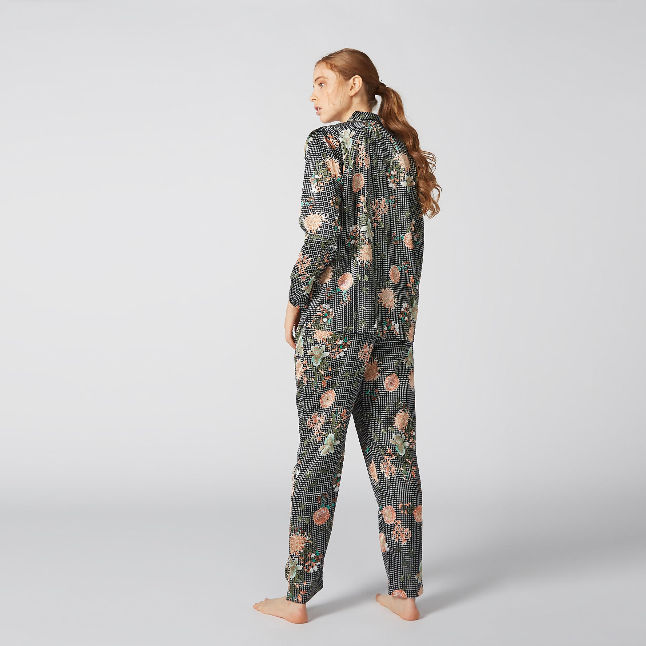 طقم بنطال بيجاما وقميص بطبعات أزهار-women-clothing-nightwear-pyjamas-longsets-image-4