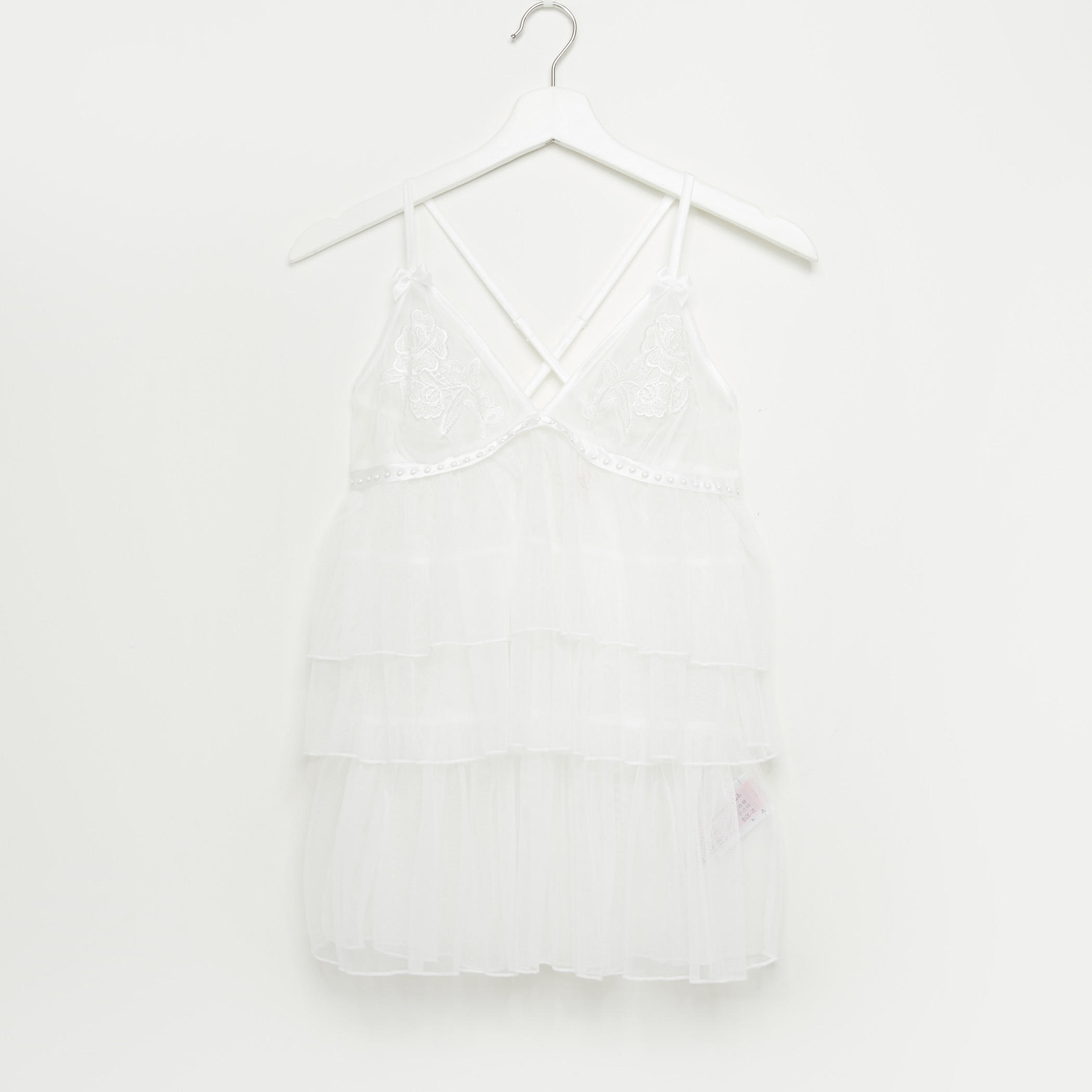 بيبي دول بتفاصيل لؤلؤ ودانتيل مع ثونج-women-clothing-nightwear-pyjamas-longsets-image-2
