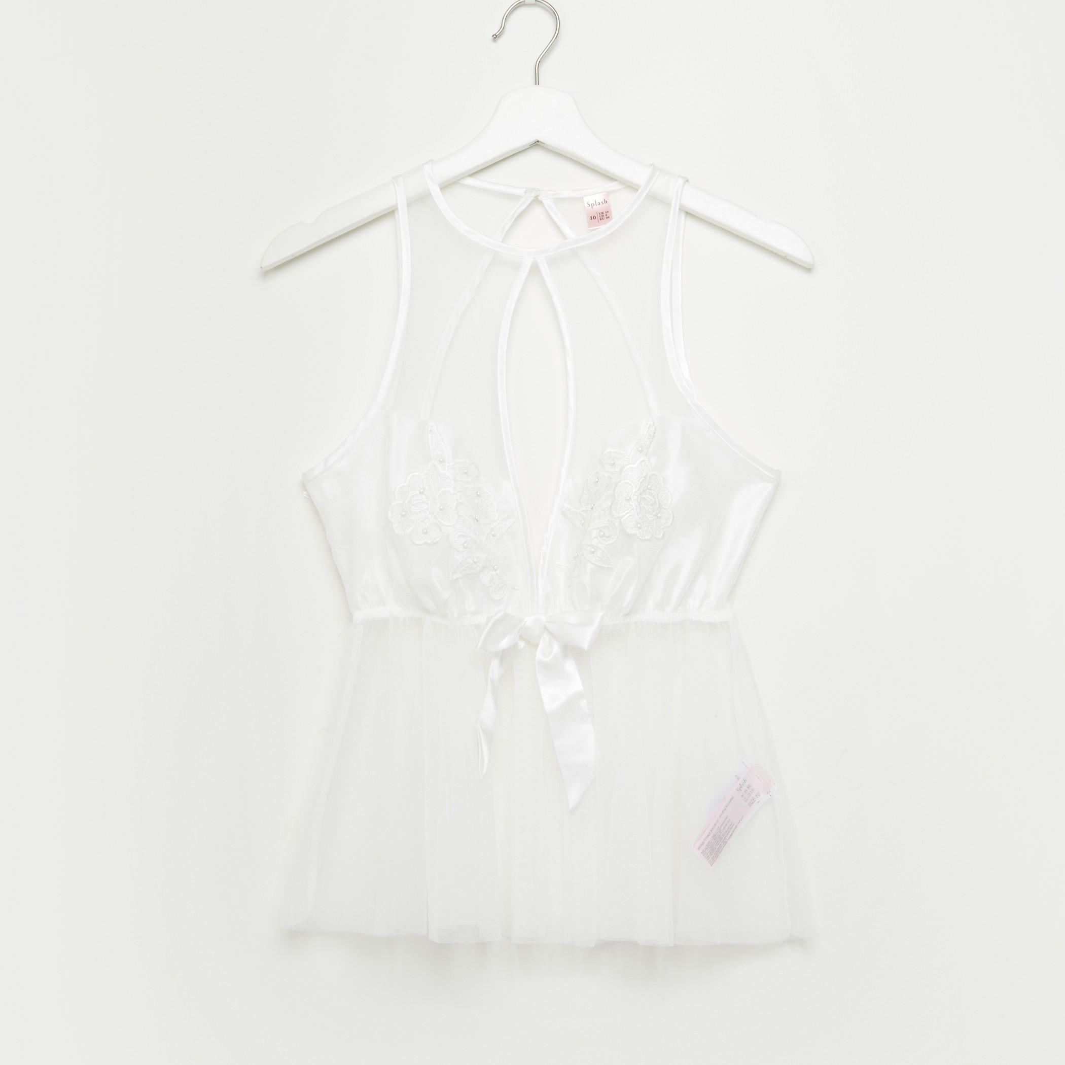 Lace Detail Sleeveless Top and Pyjama Set-women-clothing-nightwear-pyjamas-longsets-image-2