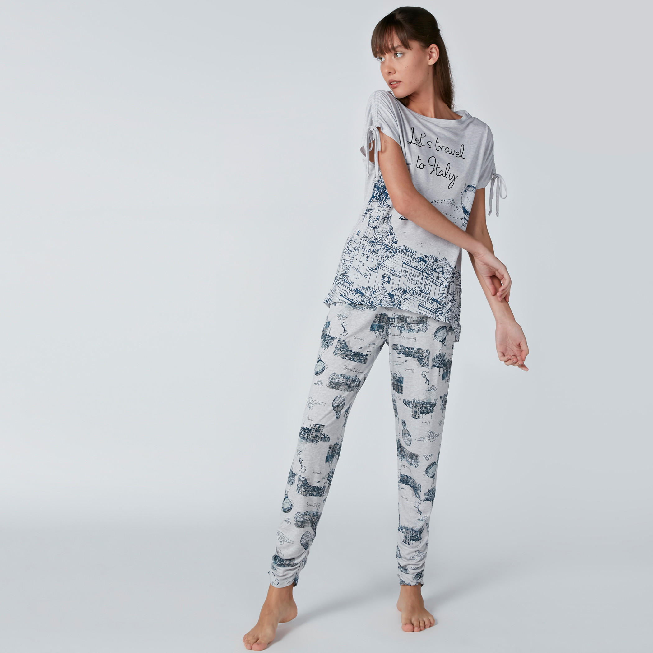 طقم بنطال بيجاما وبلوزة بياقة قارب وطبعات-women-clothing-nightwear-pyjamas-longsets-image-3