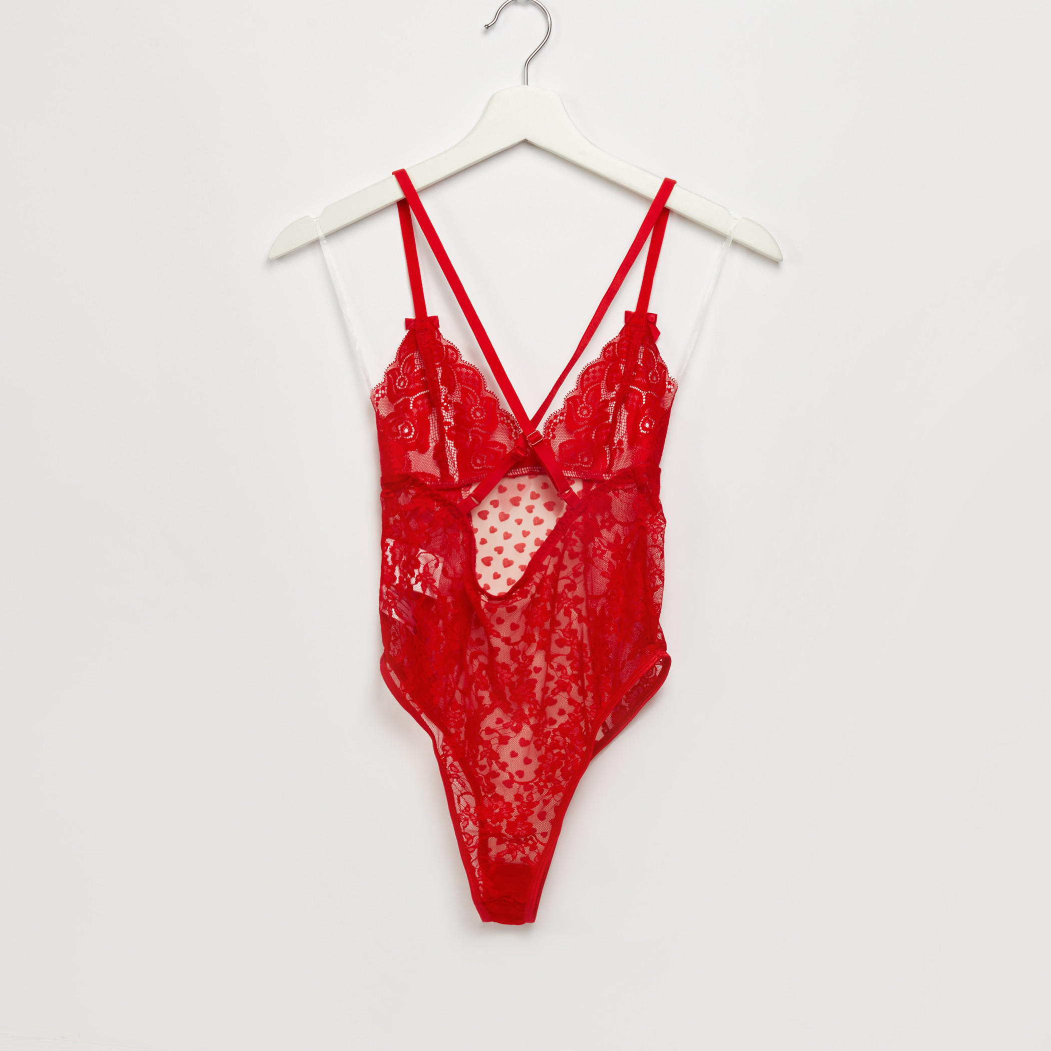بيبي دول بحمالات قابلة للتعديل وتفاصيل دانتيل-women-clothing-lingerie-babydollsandbodysuits-image-2