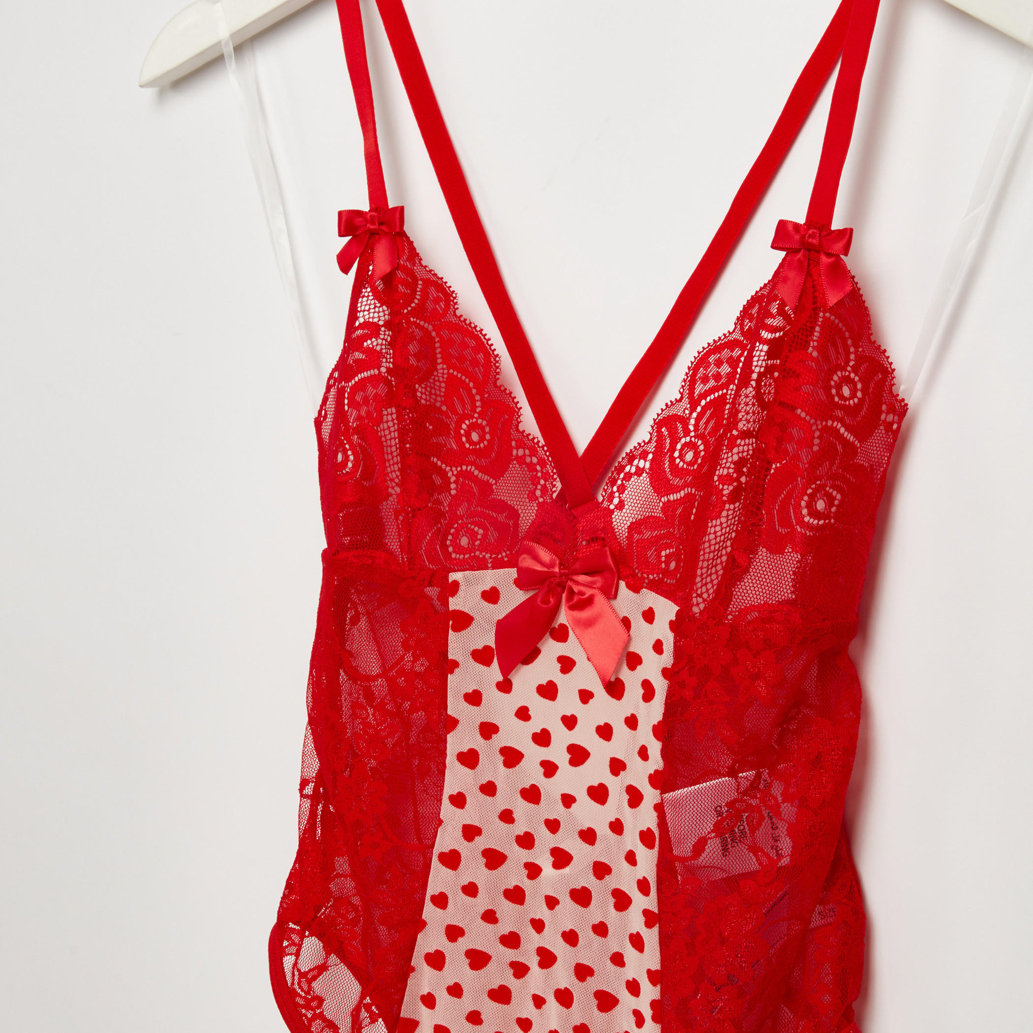 بيبي دول بحمالات قابلة للتعديل وتفاصيل دانتيل-women-clothing-lingerie-babydollsandbodysuits-image-3