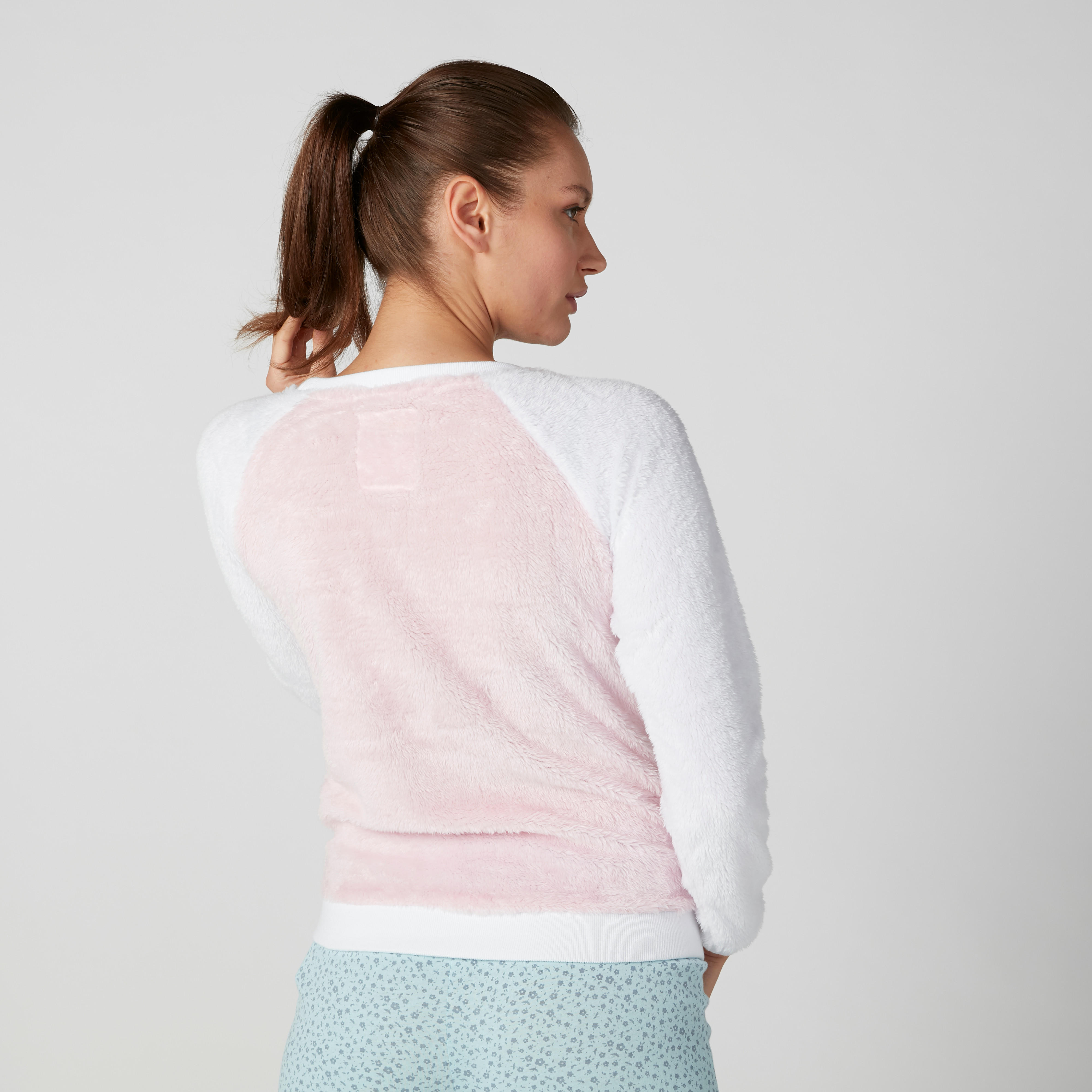 Textured Sweatshirt with Long Sleeves and Sequin Detail-women-clothing-nightwear-pyjamas-tops-image-2