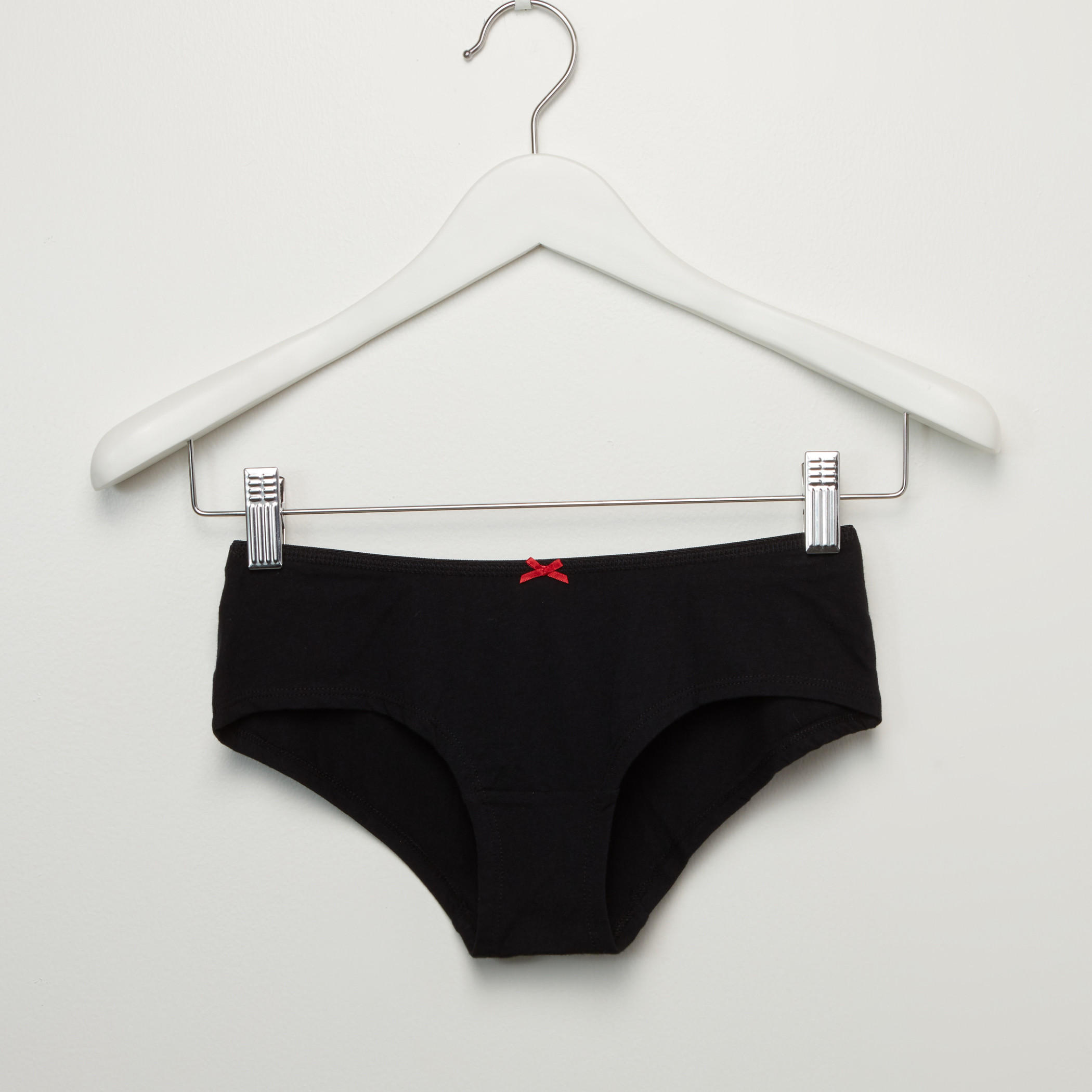 سراويل داخلية بخصر مطّاطي وفيونكة - طقم من 5 قطع-women-clothing-lingerie-panties-image-2