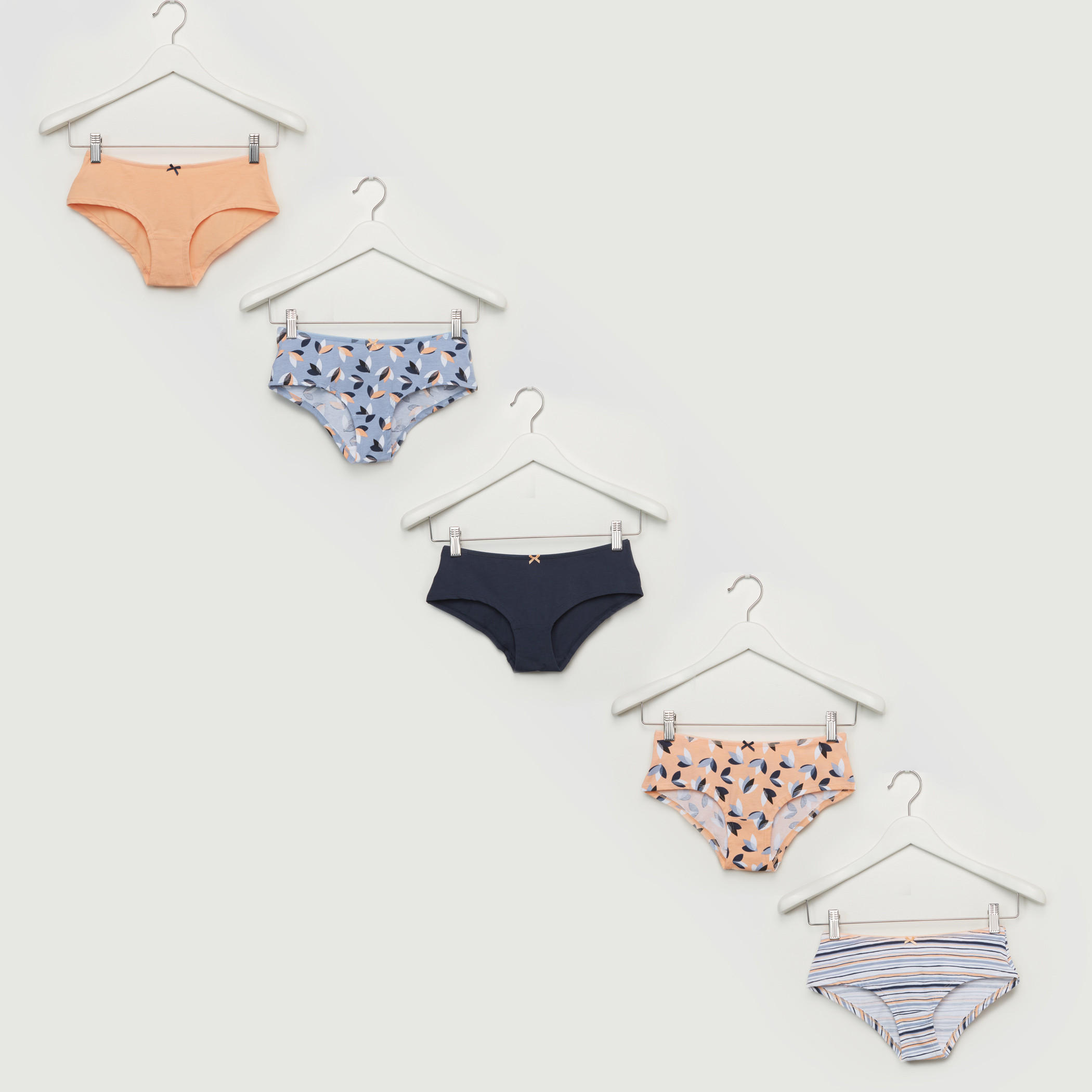 Assorted Hipsters with Elasticised Waistband - Set of 5-women-clothing-lingerie-panties-image-1