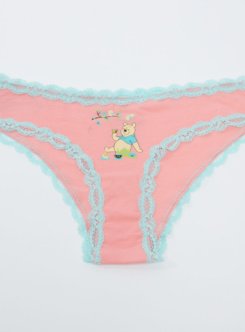 سراويل داخلية بتفاصيل دانتيل وطبعات ويني ذا بو - طقم من 3 قطع-women-clothing-lingerie-panties-image-2