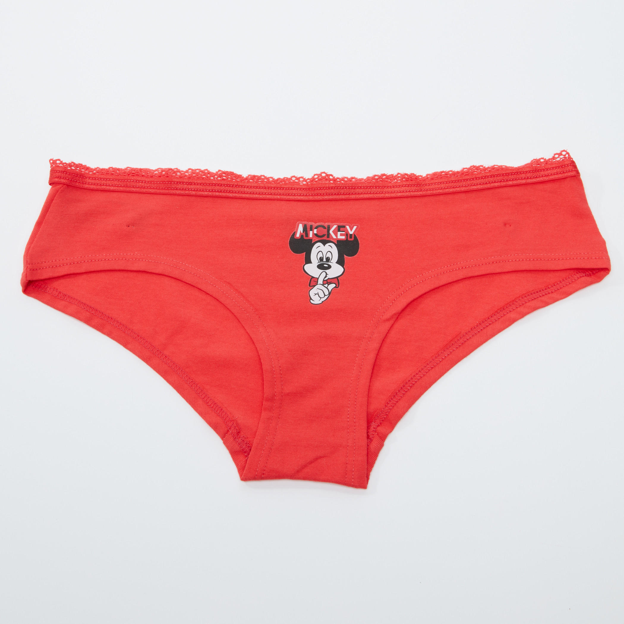 سراويل داخلية بتفاصيل دانتيل وطبعات ميكي ماوس - طقم من 3 قطع-women-clothing-lingerie-panties-image-2