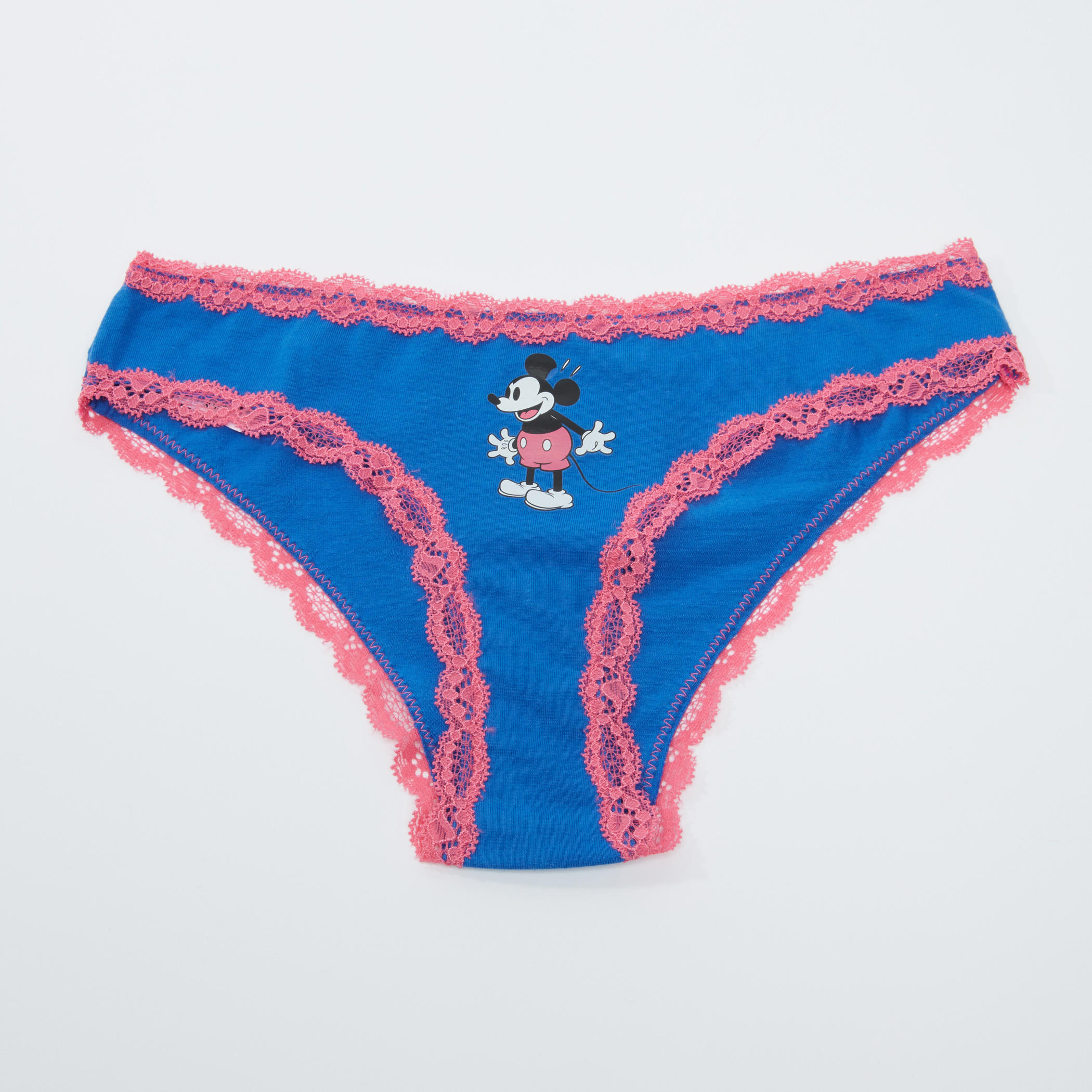 سراويل داخلية بتفاصيل دانتيل وطبعات ميكي ماوس - طقم من 3 قطع-women-clothing-lingerie-panties-image-2