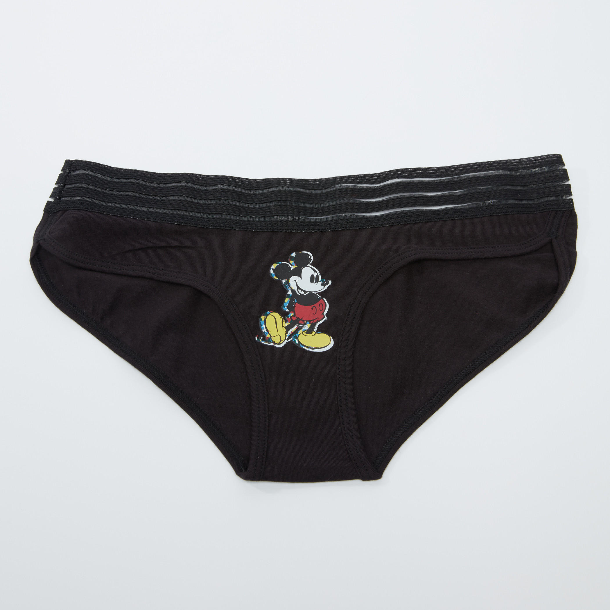 سراويل داخلية بخصر مطّاطي مقلّم وطبعات ميكي ماوس - طقم من 3 قطع-women-clothing-lingerie-panties-image-2