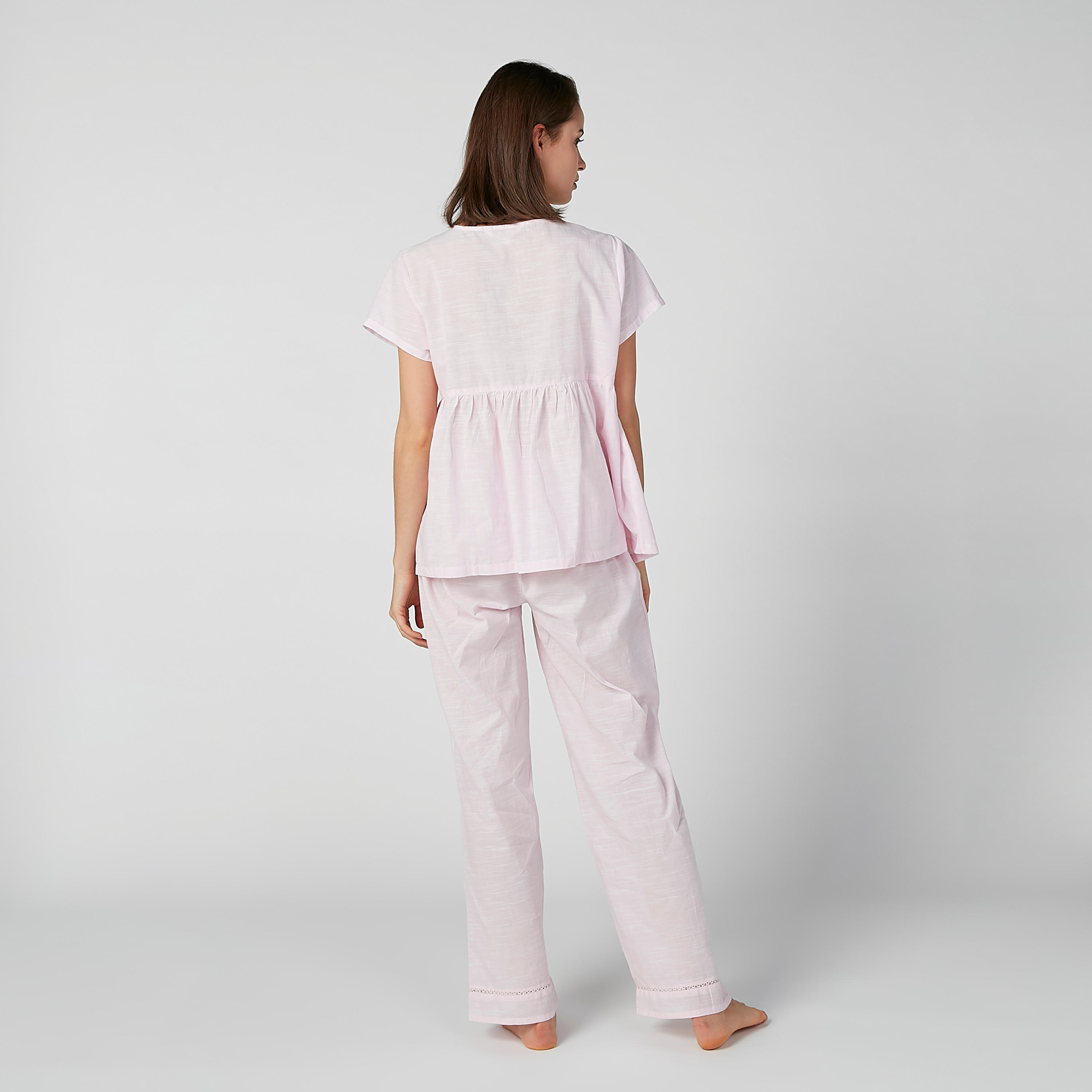 طقم بنطال بيجاما طويل وبلوزة مطرّزة-women-clothing-nightwear-pyjamas-longsets-image-2
