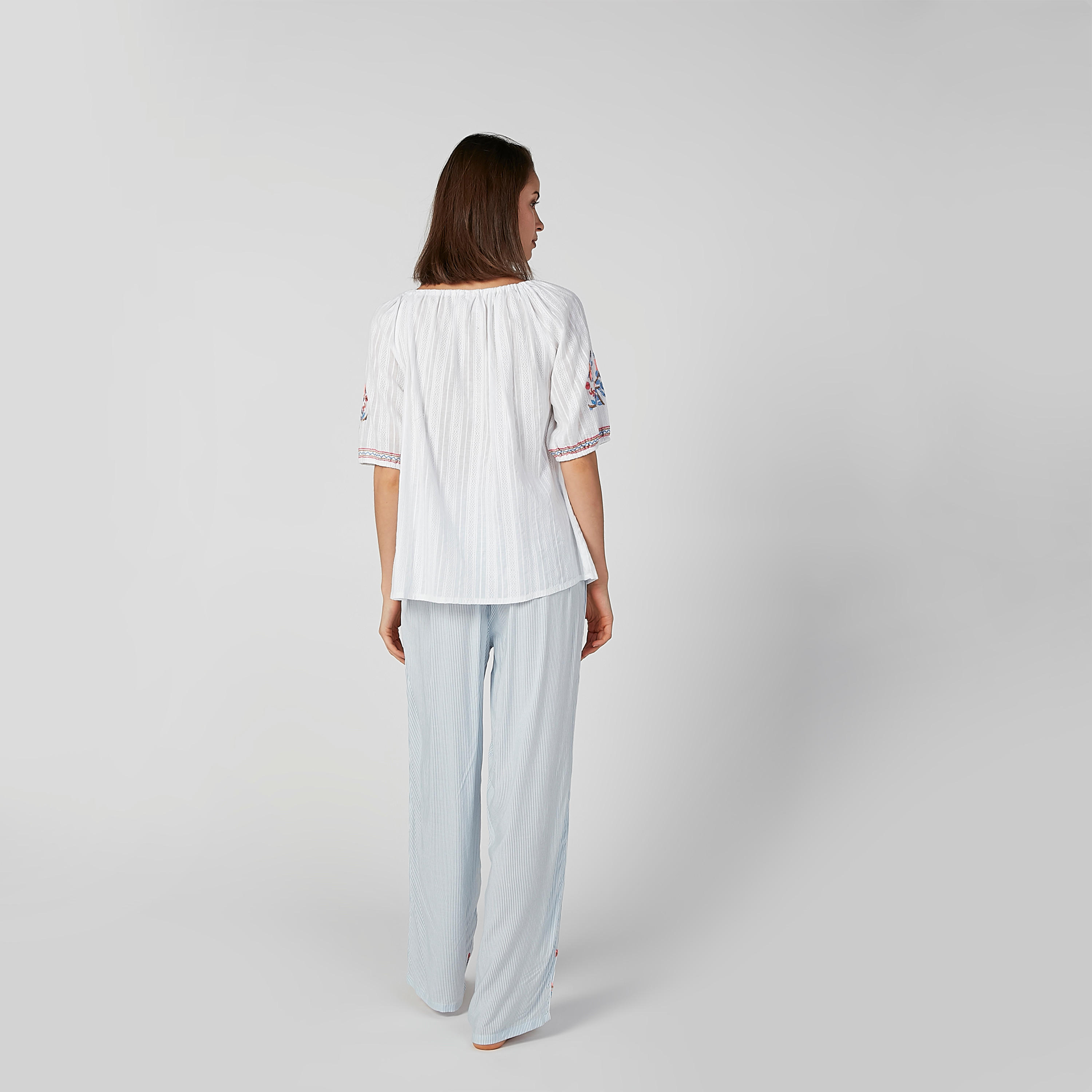 Embroidered Top and Full Length Pyjama Set-women-clothing-nightwear-pyjamas-longsets-image-2