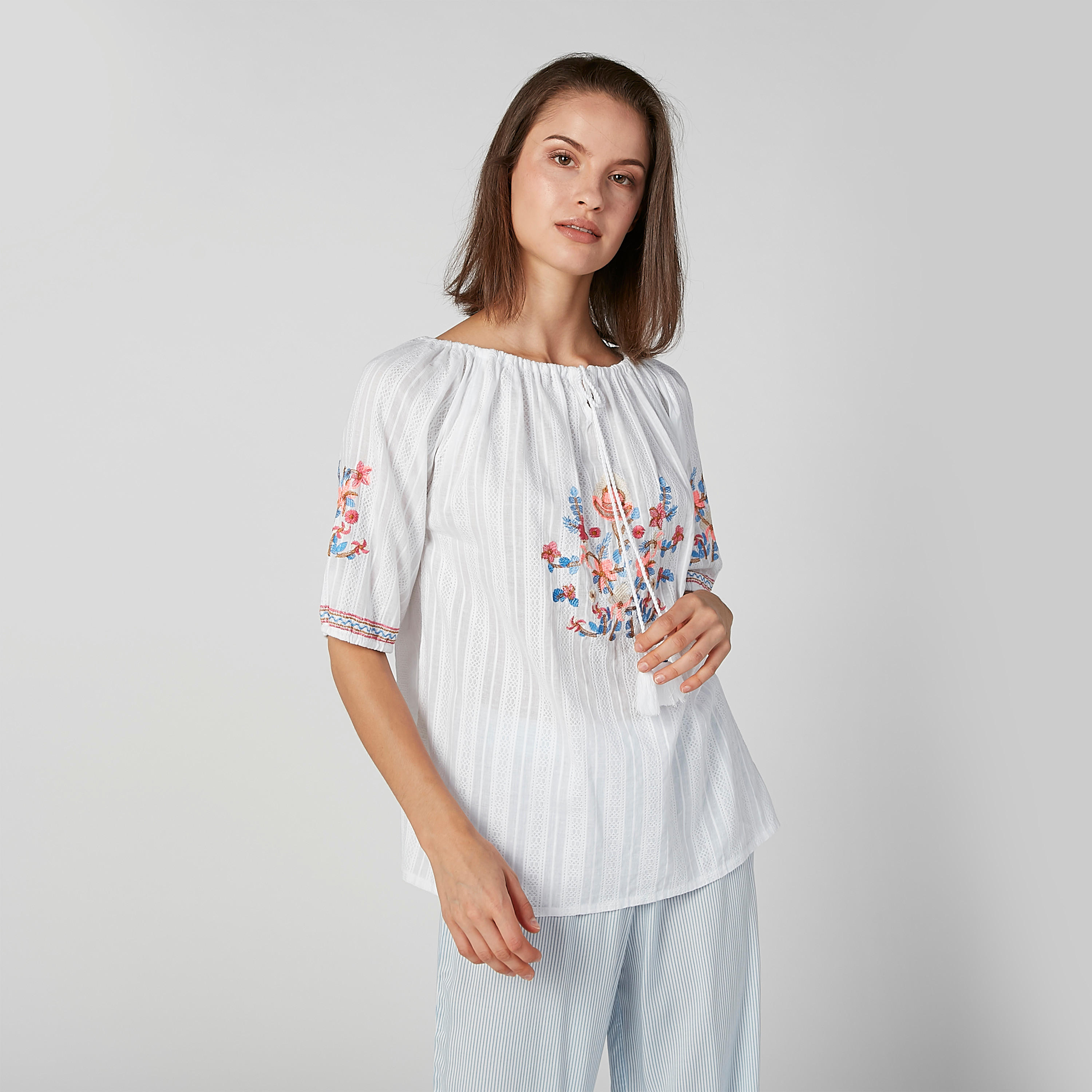 Embroidered Top and Full Length Pyjama Set-women-clothing-nightwear-pyjamas-longsets-image-4