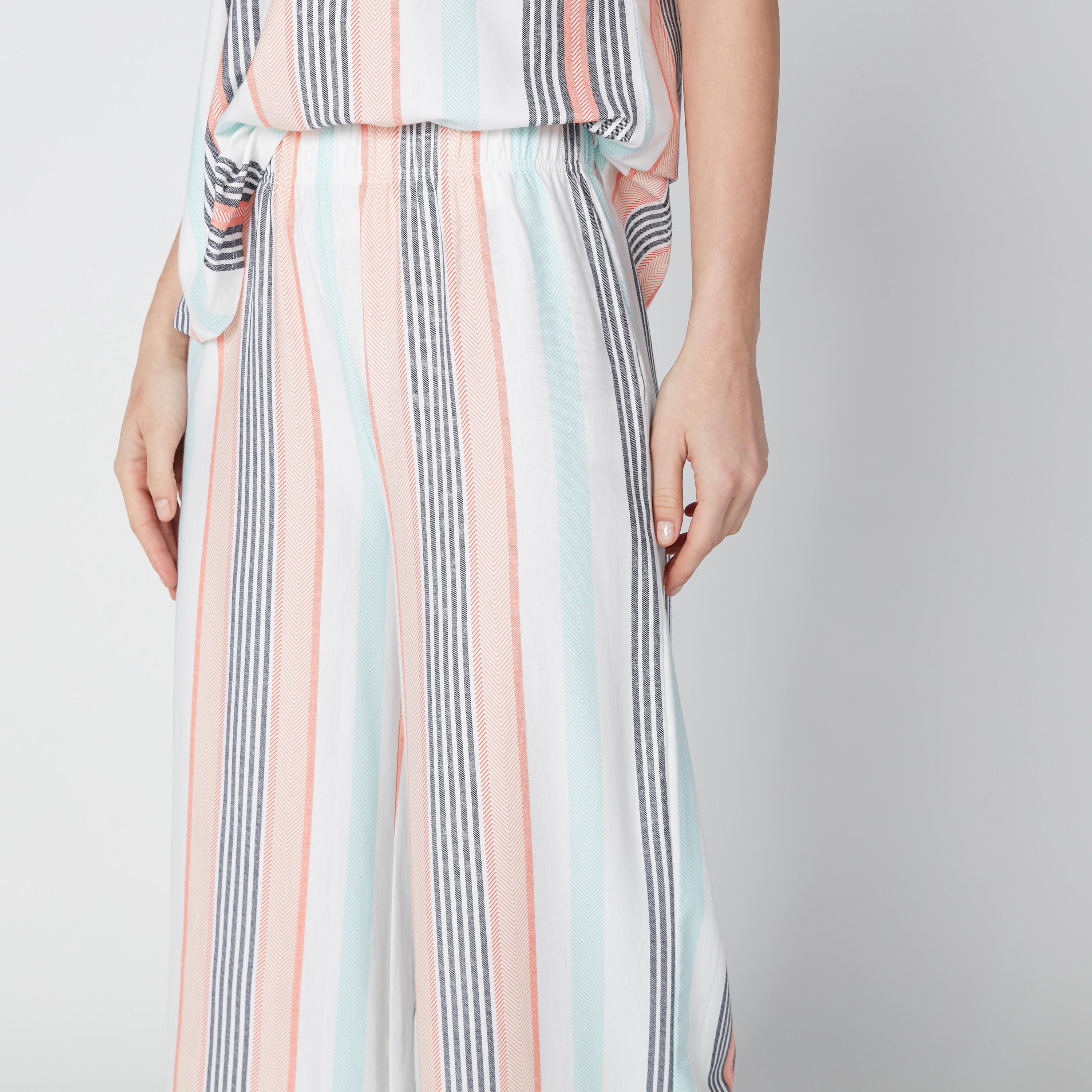 Pom-Pom Detail Top with Striped Culottes-women-clothing-nightwear-pyjamas-longsets-image-5