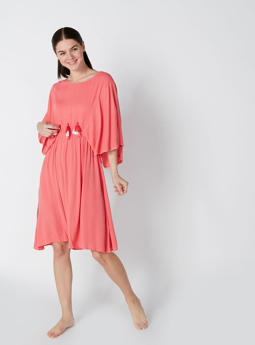 قميص نوم بأكمام واسعة وشرّابات-women-clothing-nightwear-nighties-image-1
