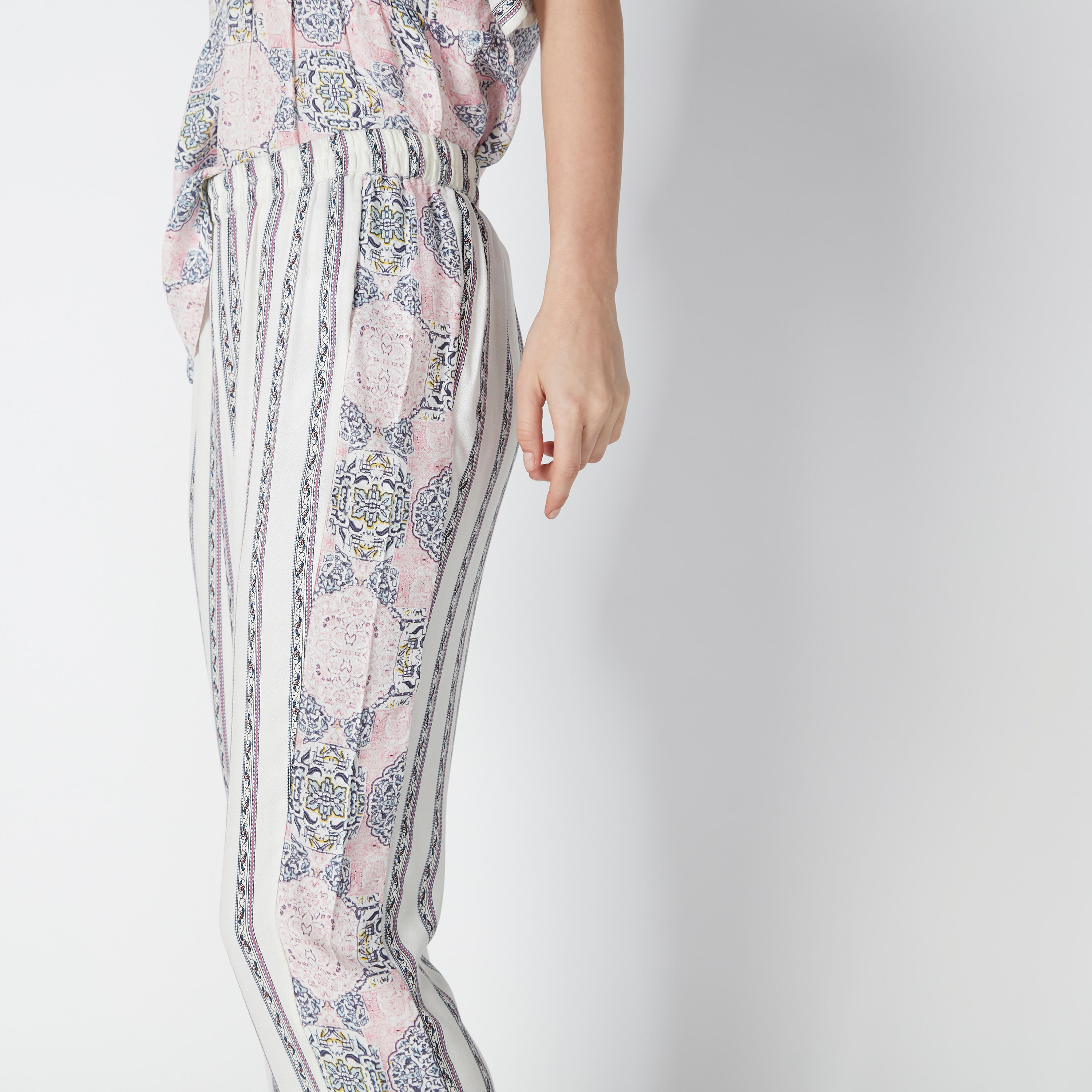 Printed Top and Striped Pyjama Set-women-clothing-nightwear-pyjamas-longsets-image-4