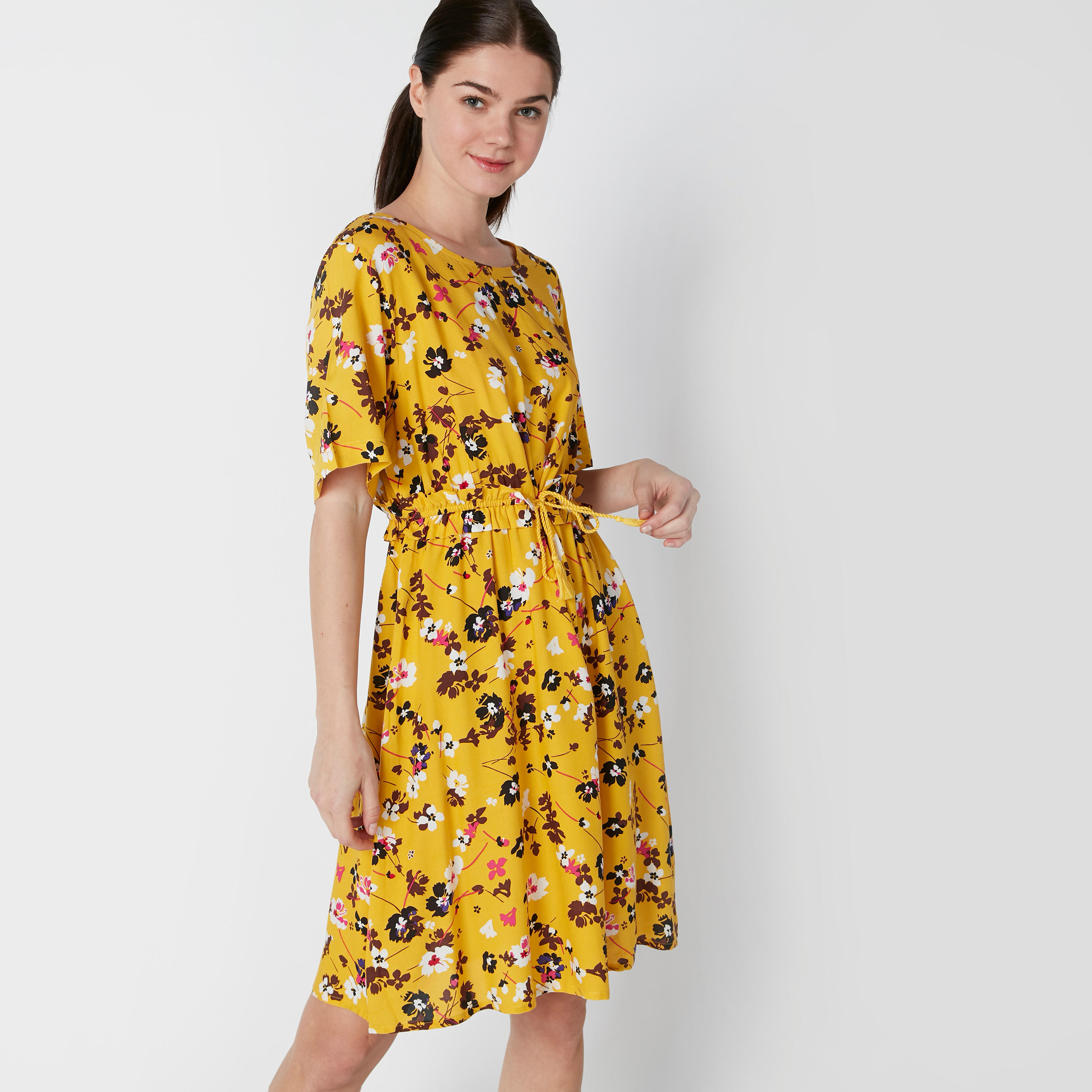 قميص نوم بأكمام قصيرة ورباط - طقم من قطعتين-women-clothing-nightwear-nighties-image-6