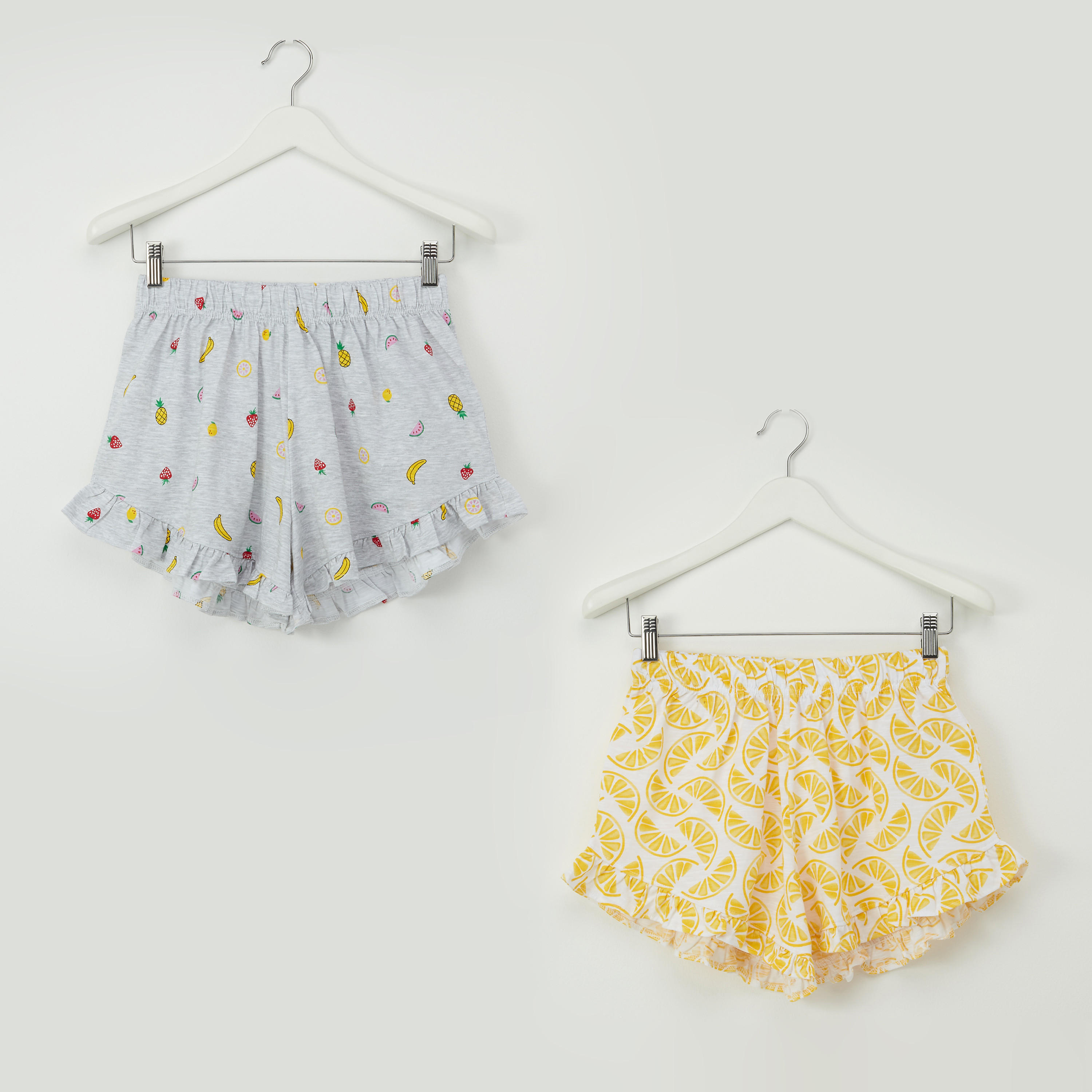 شورت بحوّاف كشكش وطبعات - طقم من قطعتين-women-clothing-nightwear-pyjamas-bottoms-image-1