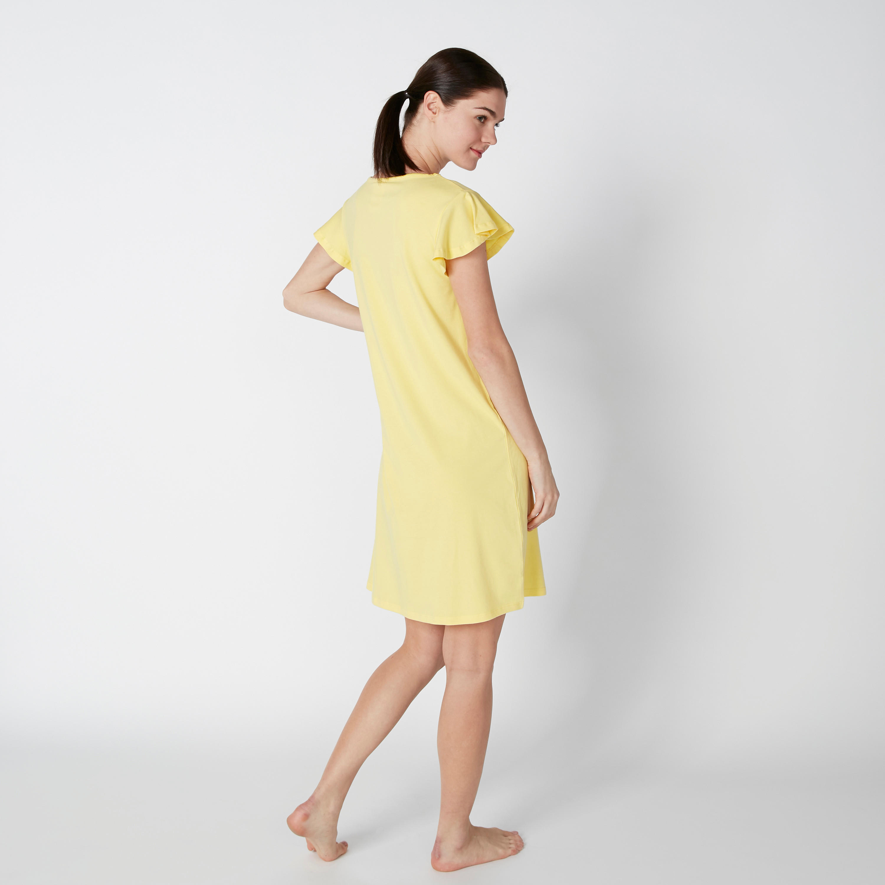 قميص نوم بياقة مستديرة وطبعات - طقم من قطعتين-women-clothing-nightwear-nighties-image-4