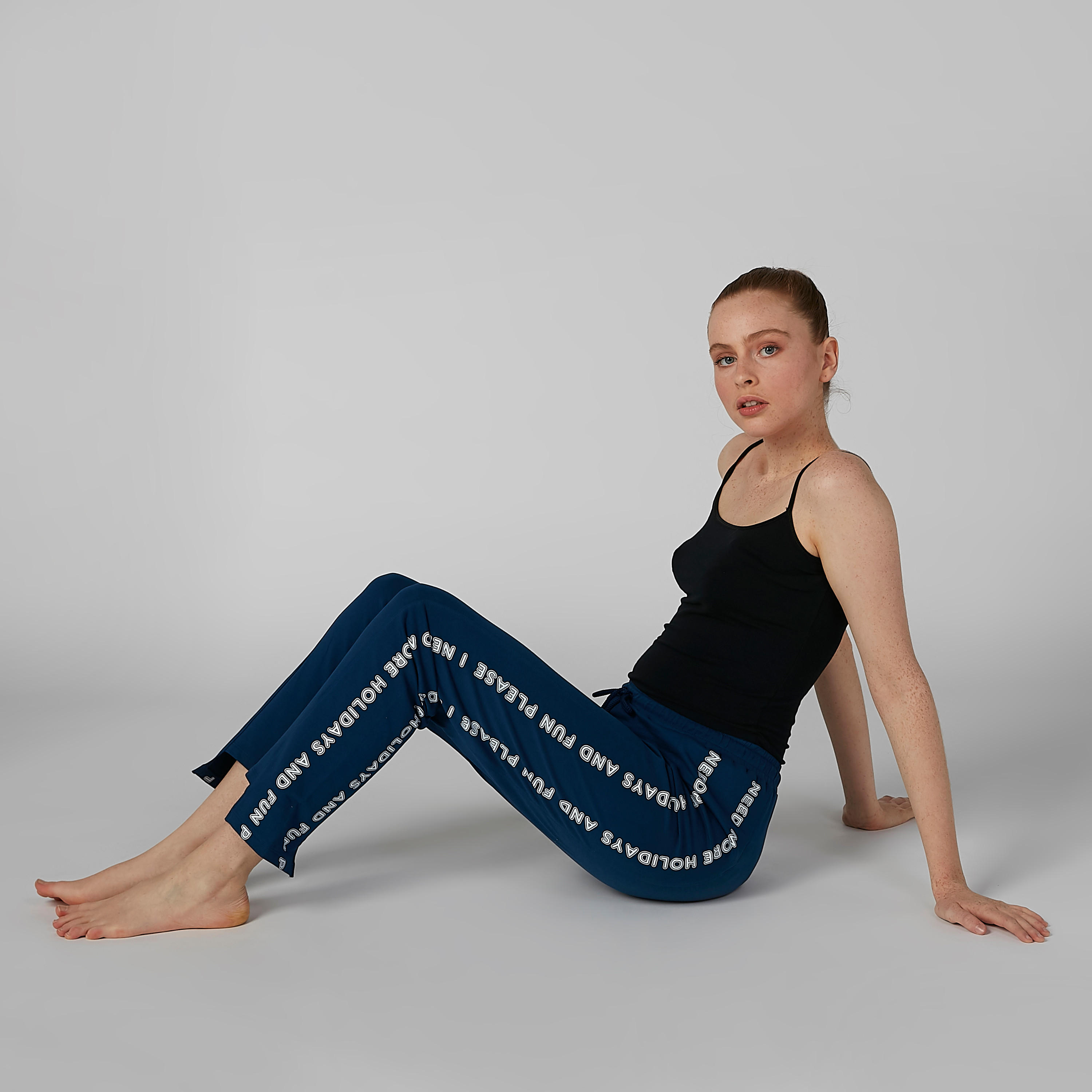 بنطلون بيجاما مستدام برباط وطبعات -women-clothing-nightwear-pyjamas-bottoms-image-2