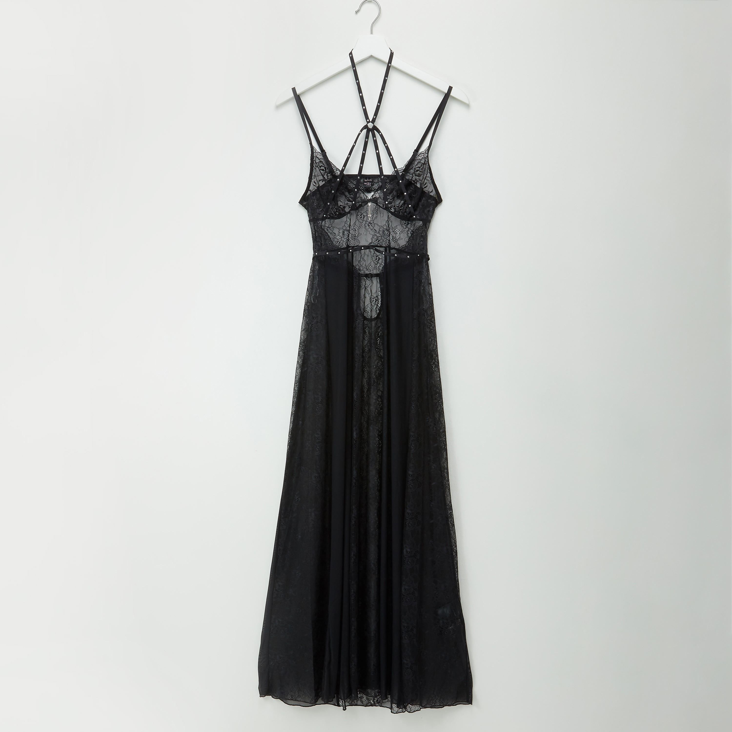 بيبي دول بتفاصيل مرصّعة ودانتيل-women-clothing-nightwear-nighties-image-1