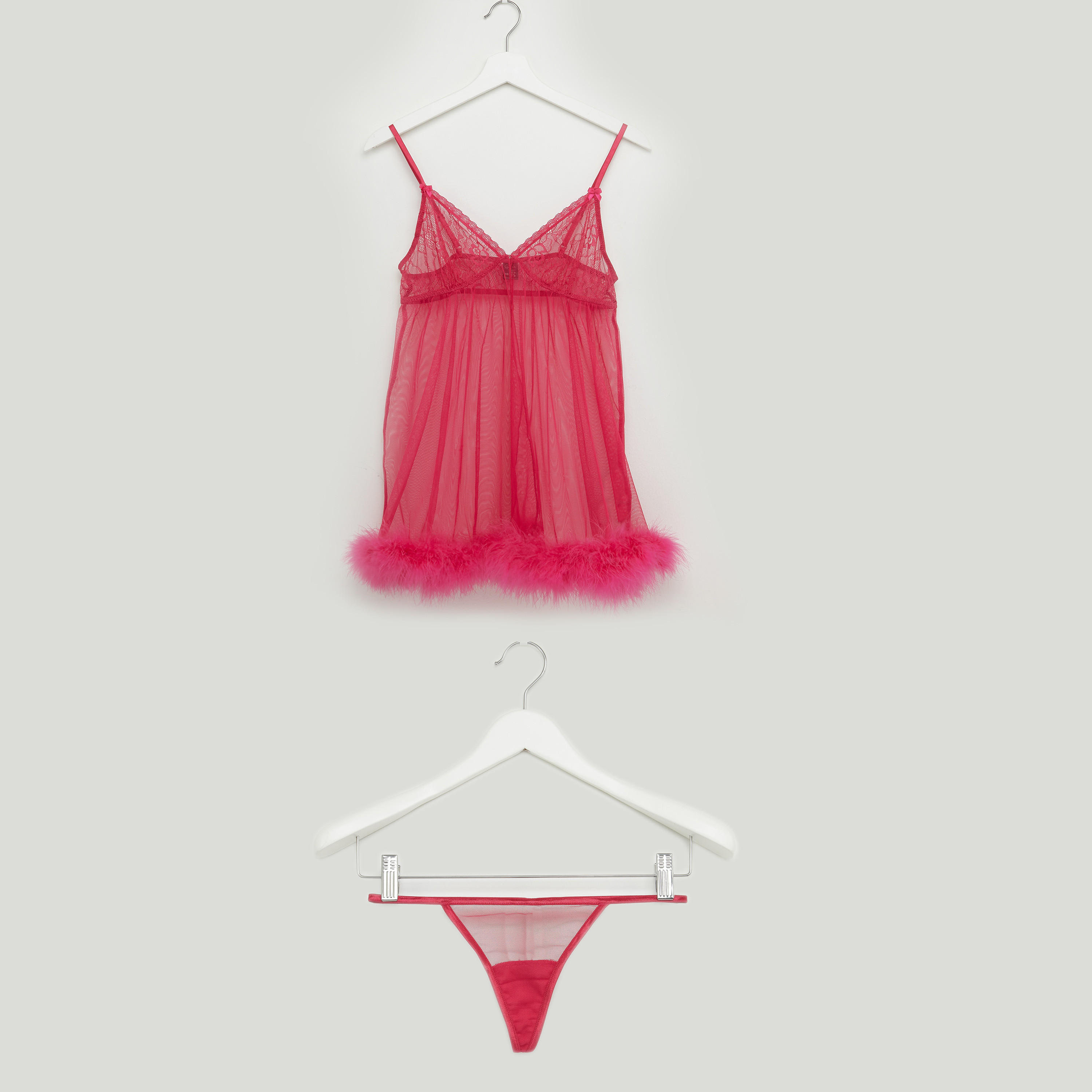 قميص نوم بياقة V مع ثونج-women-clothing-nightwear-nighties-image-1