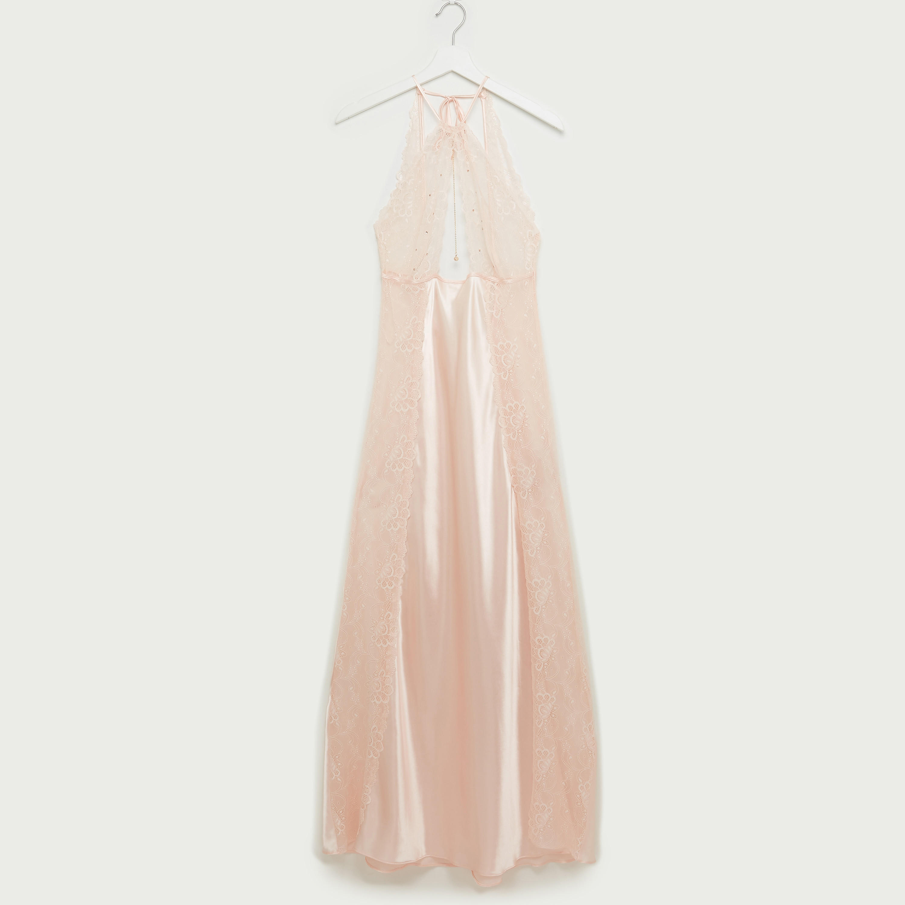 قميص نوم طويل بتفاصيل دانتيل مع ثونج-women-clothing-nightwear-nighties-image-2