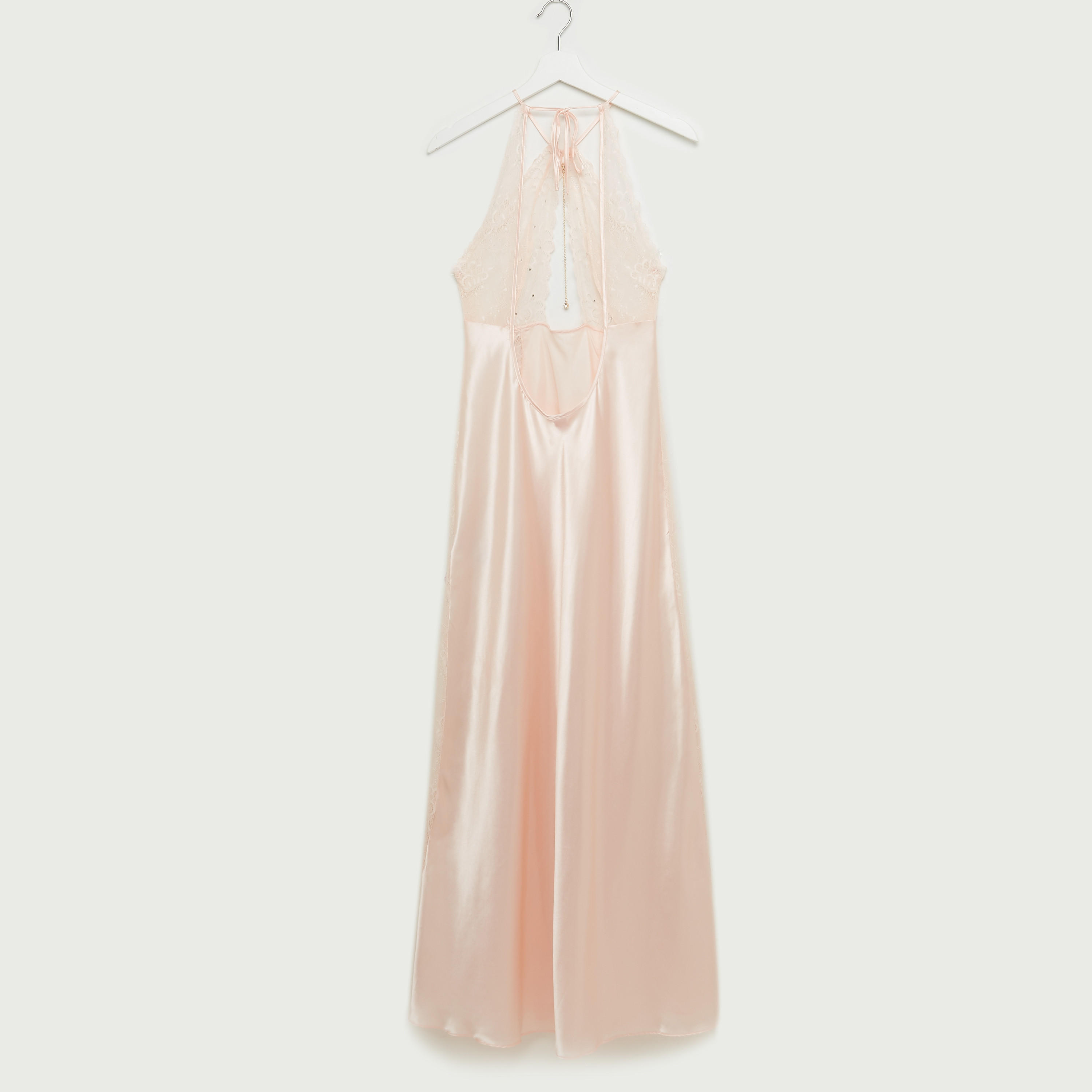 قميص نوم طويل بتفاصيل دانتيل مع ثونج-women-clothing-nightwear-nighties-image-3