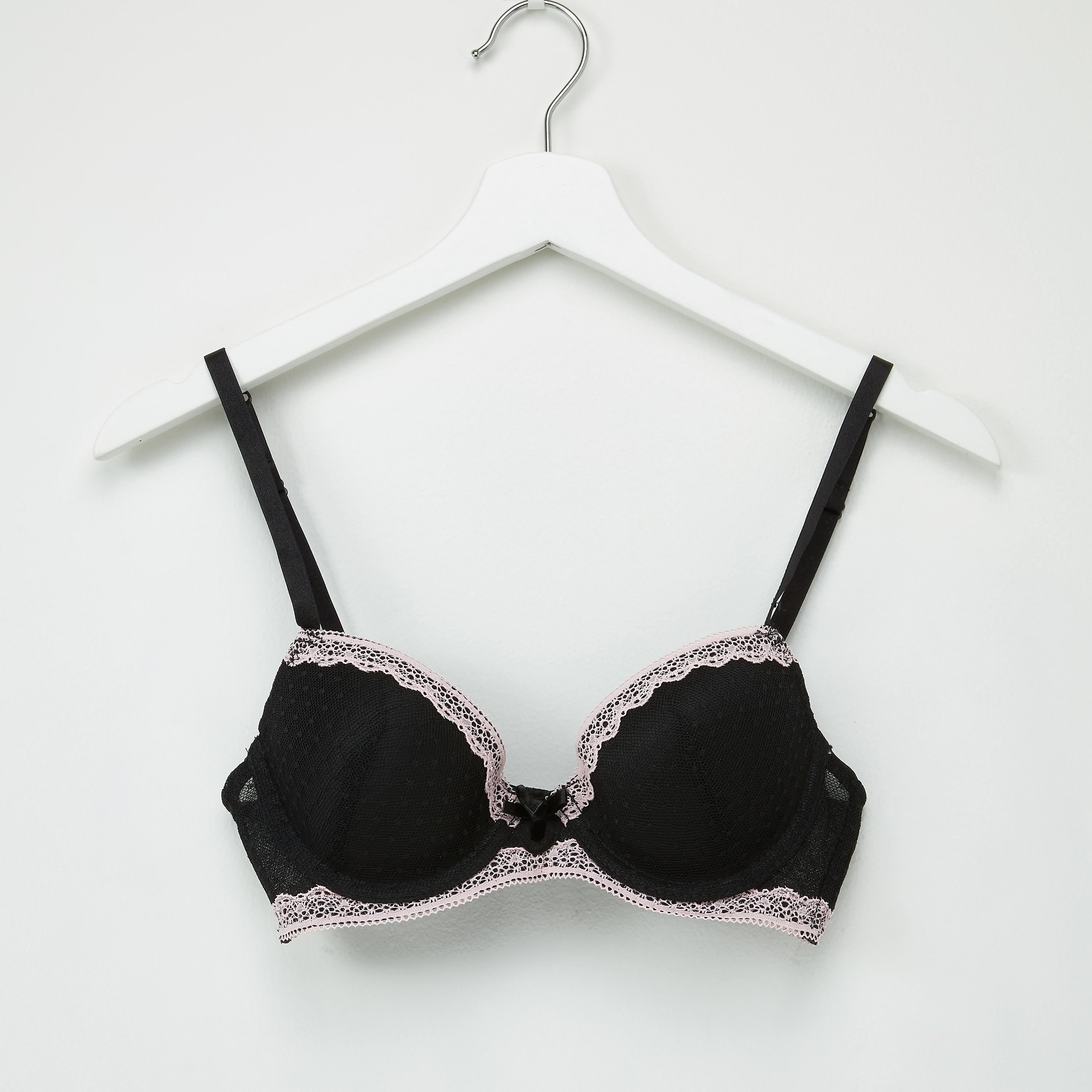 صدرية مبطّنة بتفاصيل دانتيل ومشبك إغلاق ناعم-women-clothing-lingerie-bras-image-1