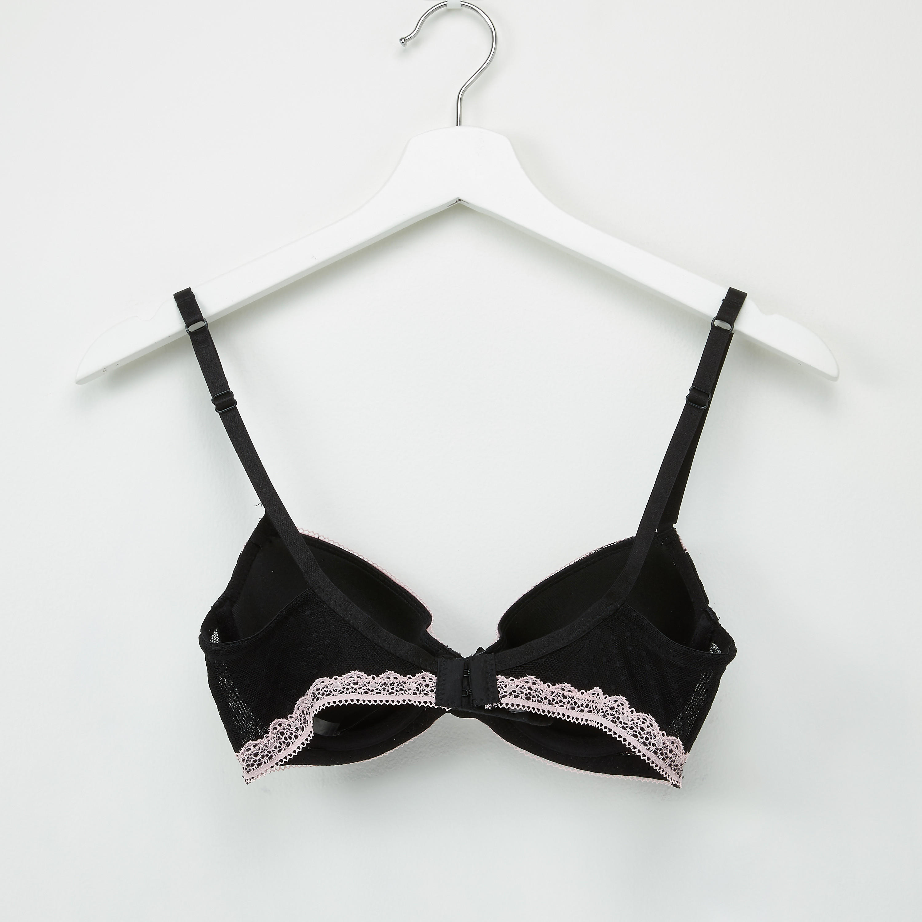 صدرية مبطّنة بتفاصيل دانتيل ومشبك إغلاق ناعم-women-clothing-lingerie-bras-image-2