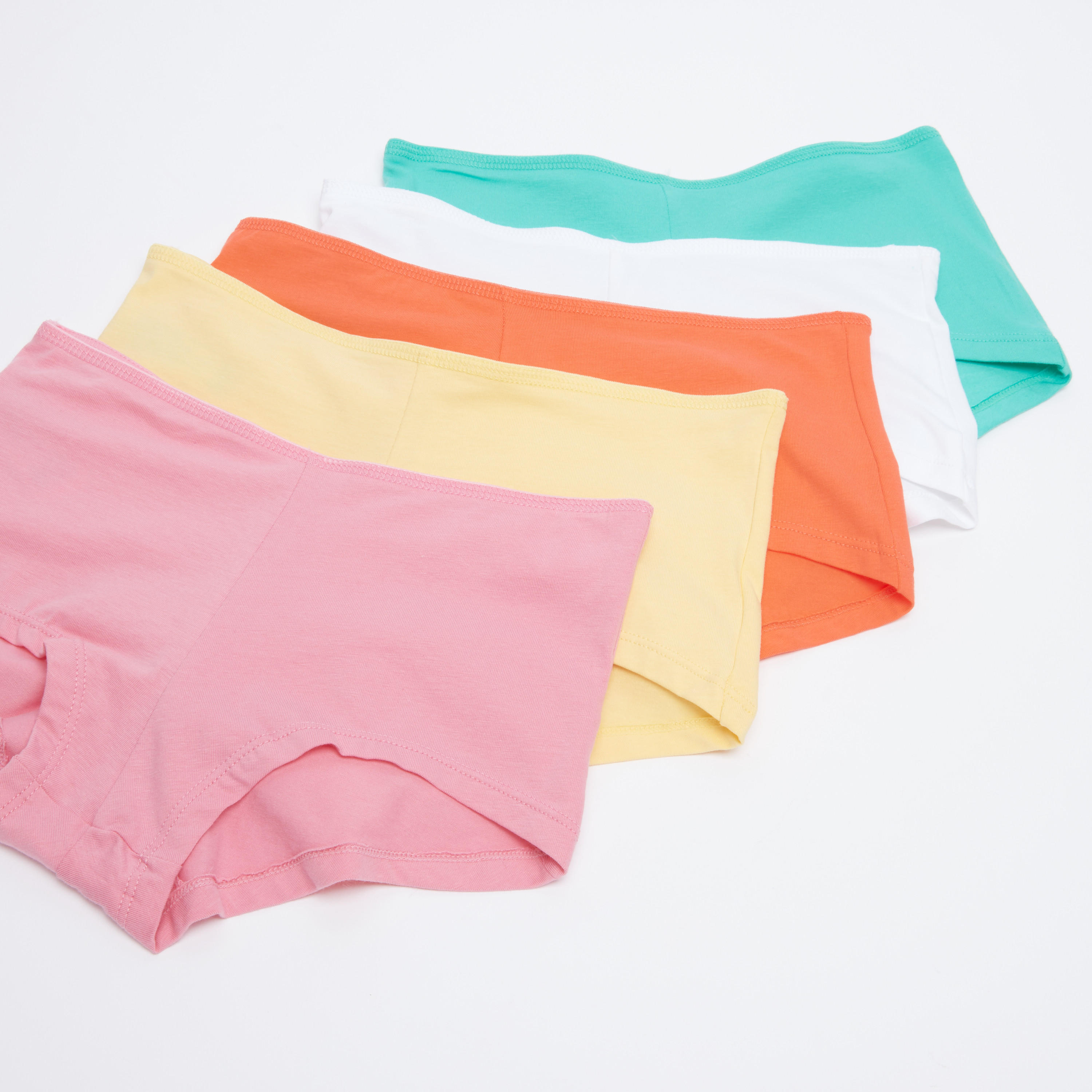 سراويل داخلية بوي شورت سادة - طقم من 5 قطع-women-clothing-lingerie-panties-image-1
