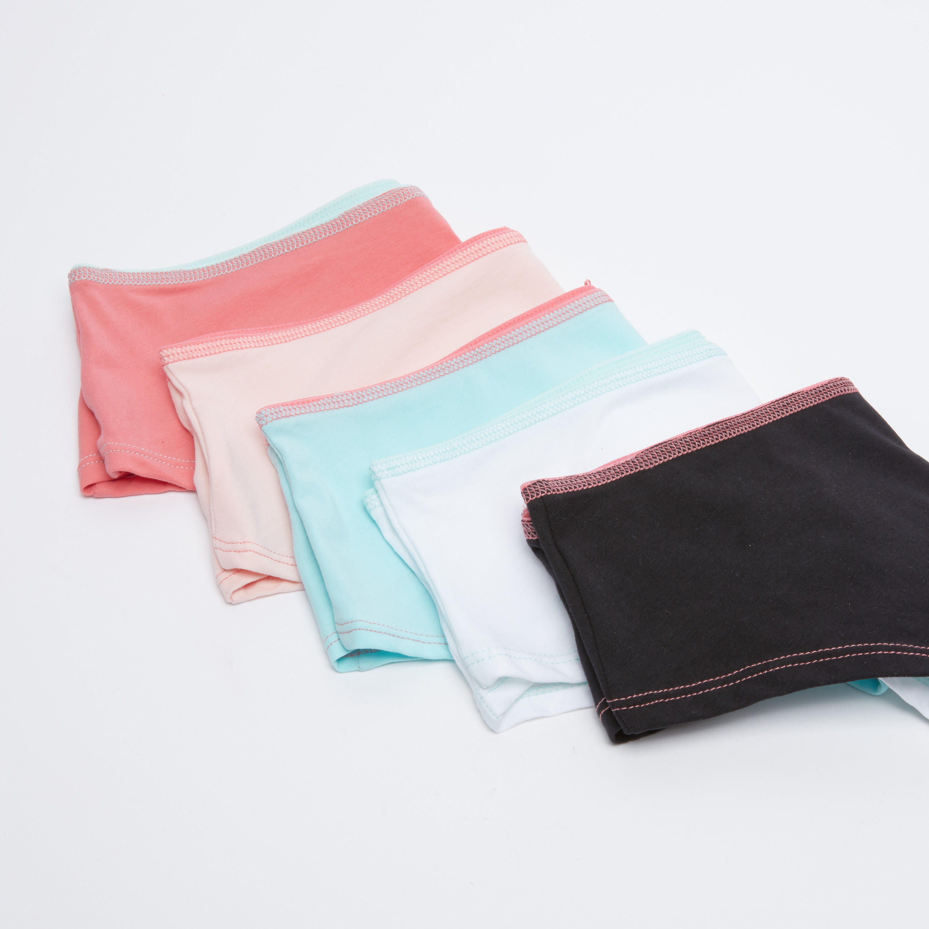 سراويل داخلية سادة مزيّنة بفيونكة - طقم من 5 قطع-women-clothing-lingerie-panties-image-3