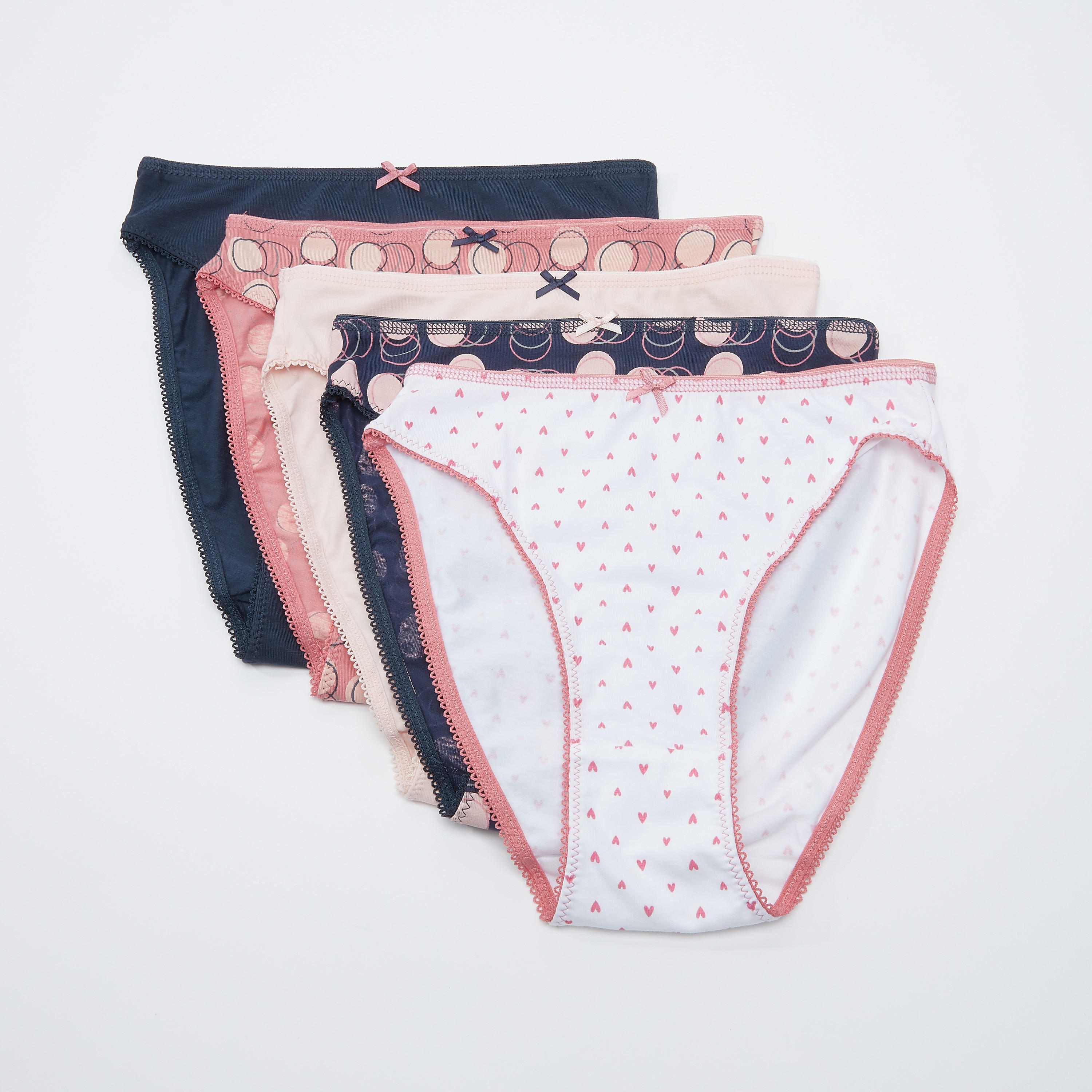 سراويل داخلية كلاسيك متنوعة - طقم من 5 قطع-women-clothing-lingerie-panties-image-1