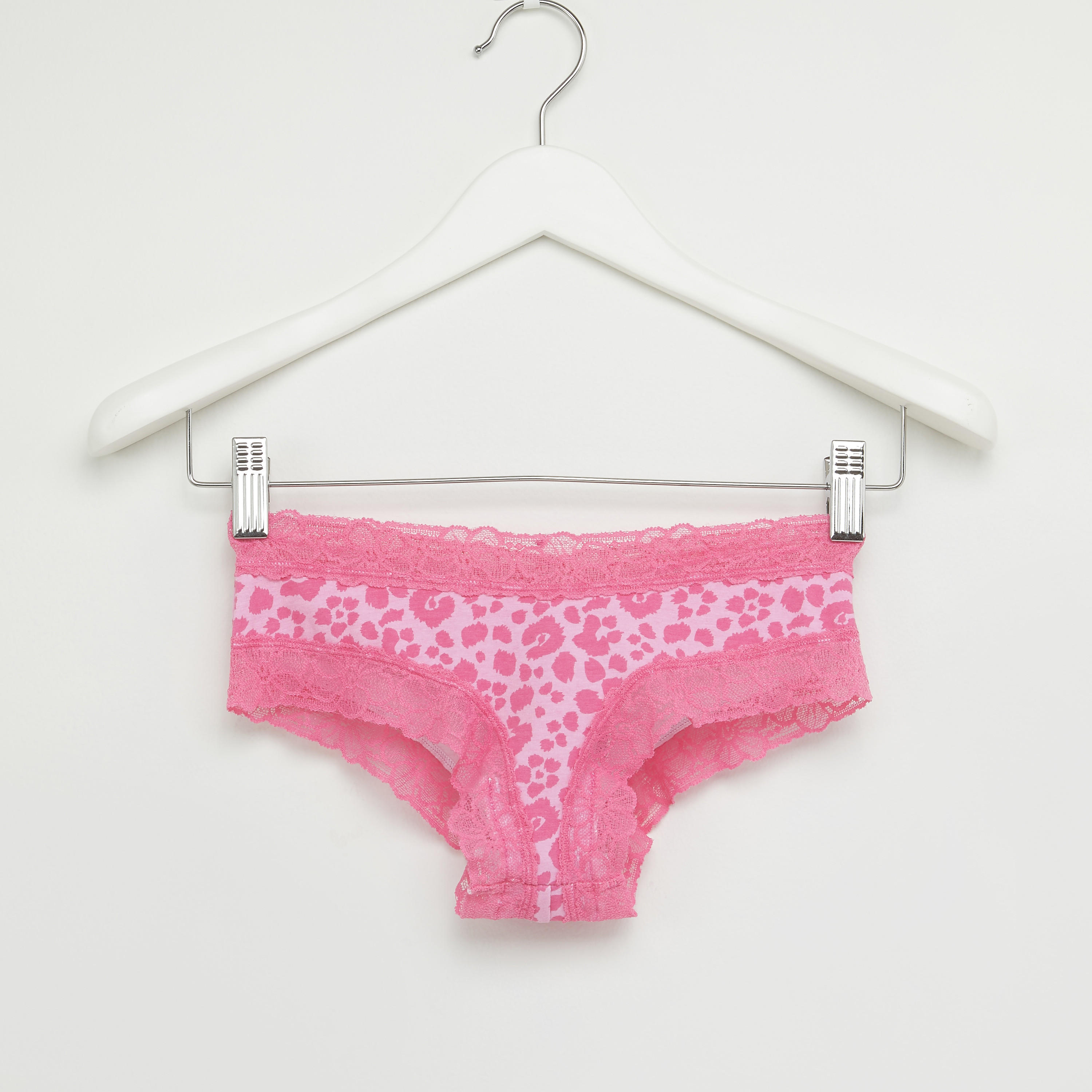 سراويل داخلية بوي شورت بتفاصيل دانتيل وطبعات-women-clothing-lingerie-panties-image-1