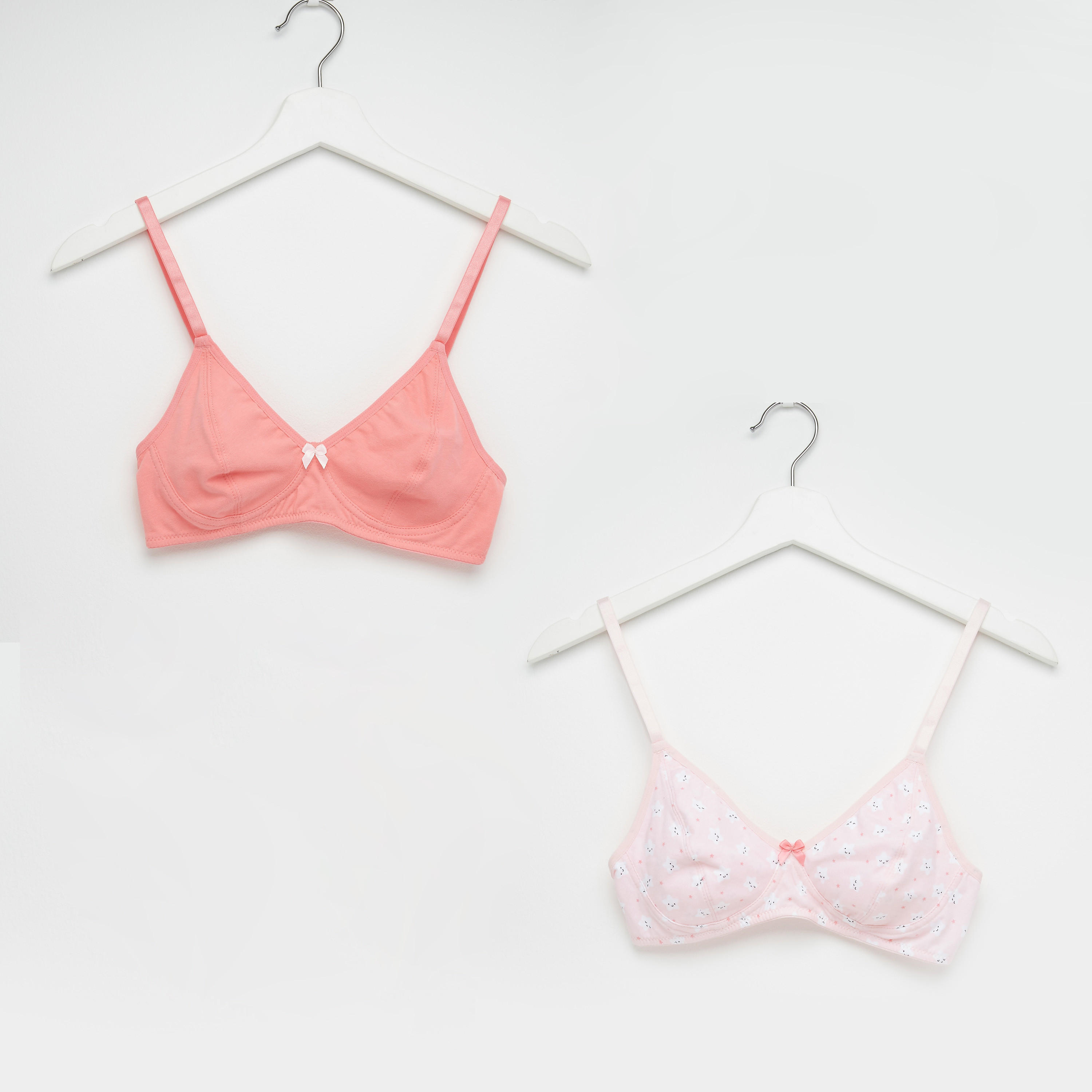 صدريّة بمشبك إغلاق ناعم وفيونكة - طقم من قطعتين-women-clothing-lingerie-bras-image-1