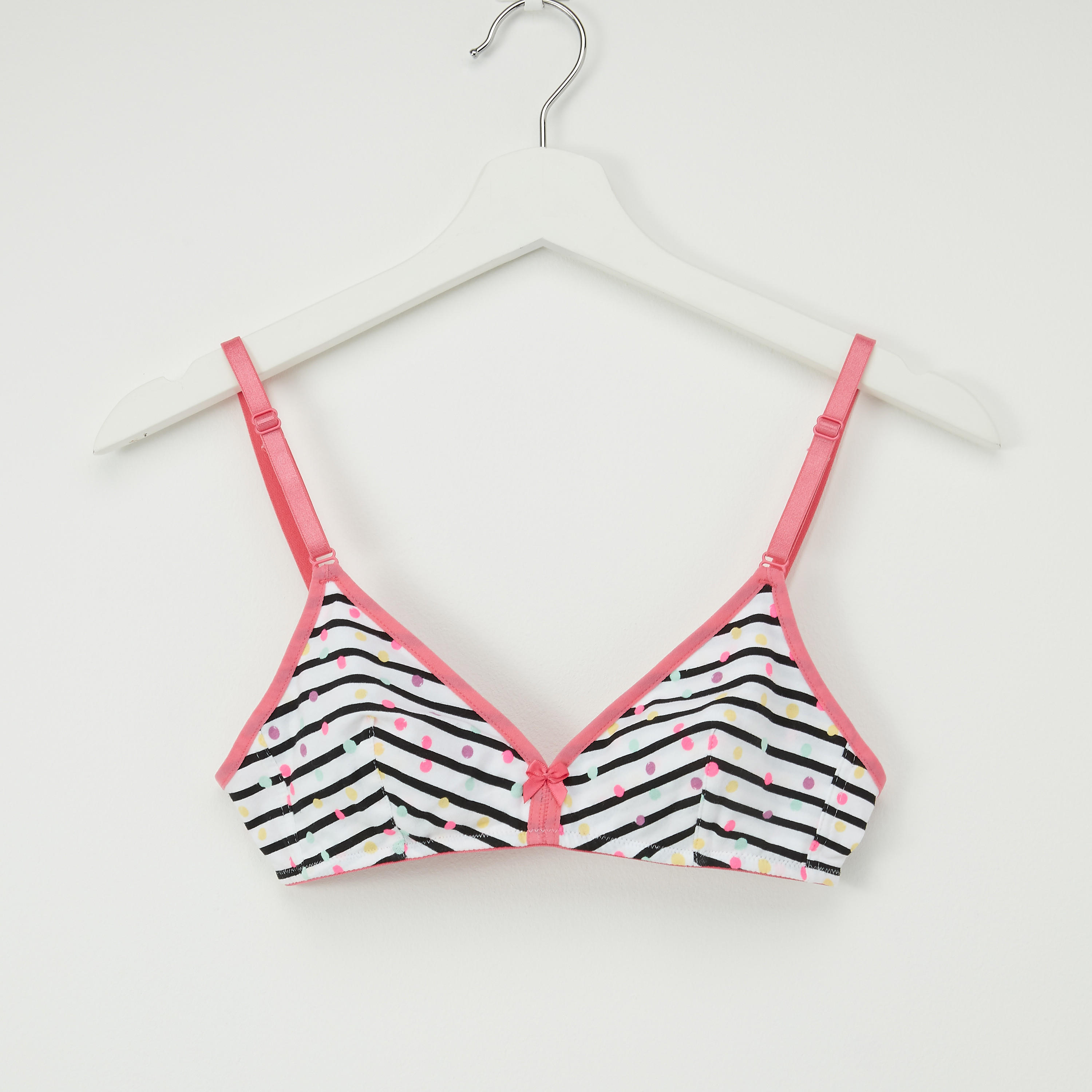 صدريّة تيشيرت متنوعة بمشبك إغلاق ناعم - طقم من قطعتين-women-clothing-lingerie-bras-image-2