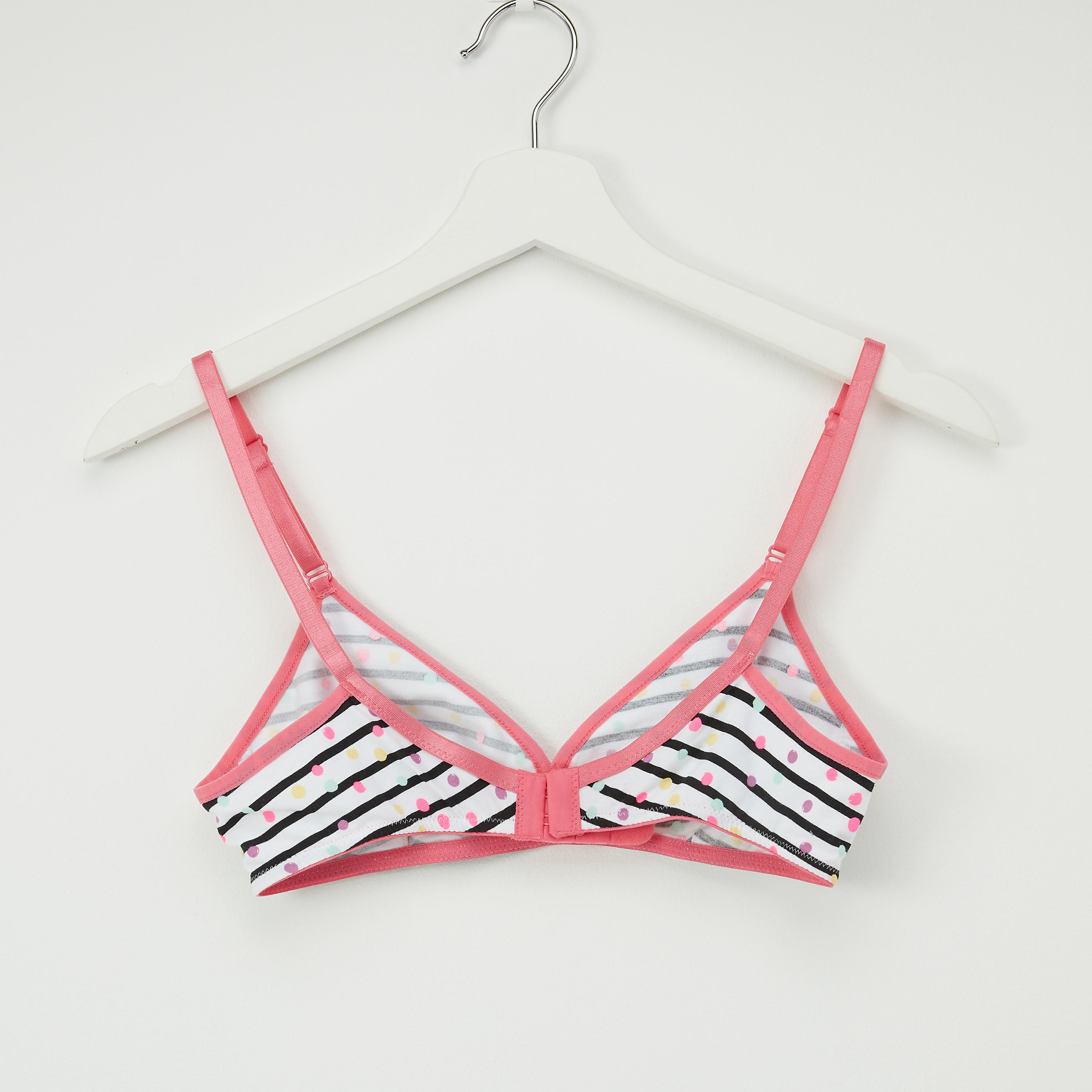 صدريّة تيشيرت متنوعة بمشبك إغلاق ناعم - طقم من قطعتين-women-clothing-lingerie-bras-image-3