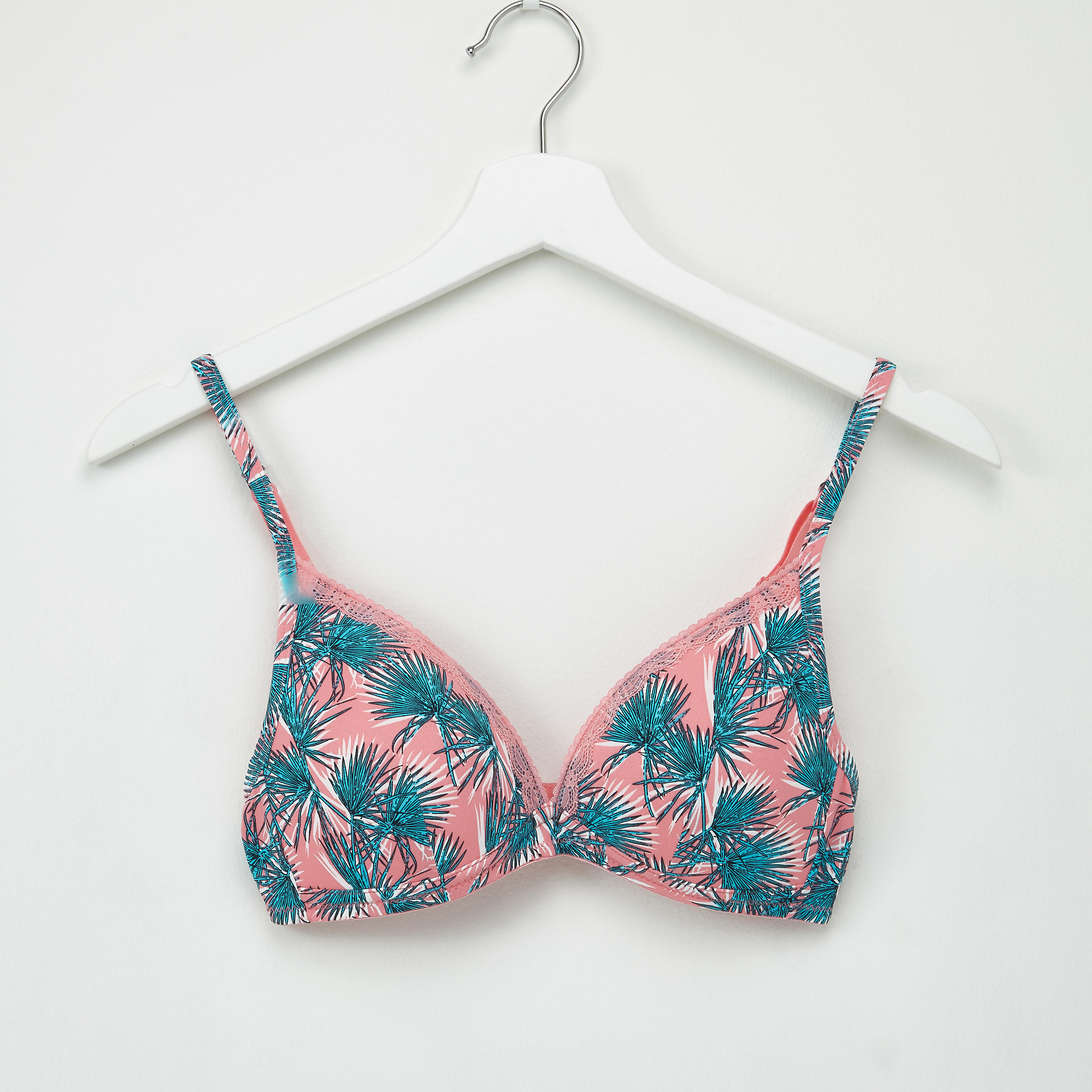 صدريّة تيشيرت ببطانة خفيفة وتفاصيل دانتيل - طقم من قطعتين-women-clothing-lingerie-bras-image-4