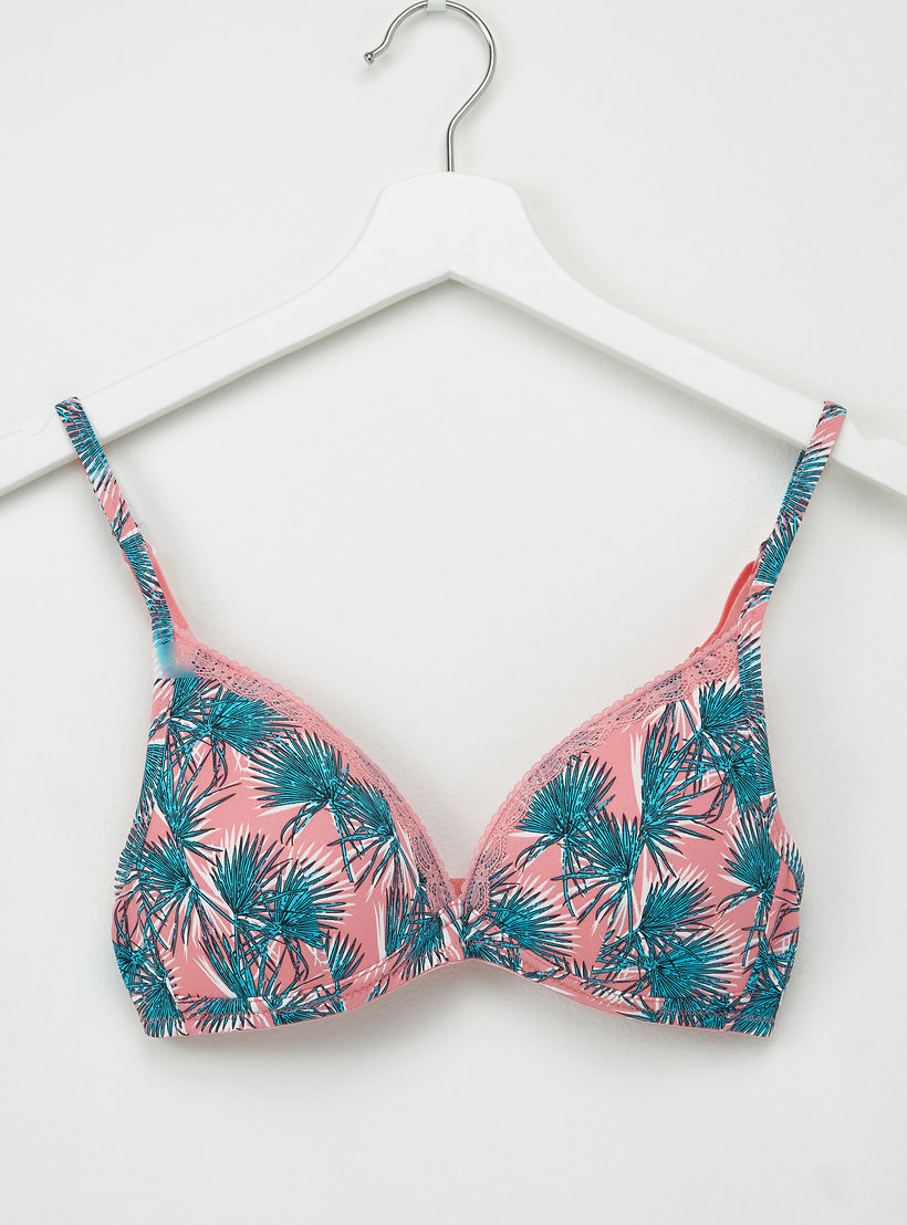 صدريّة تيشيرت ببطانة خفيفة وتفاصيل دانتيل - طقم من قطعتين-women-clothing-lingerie-bras-image-4