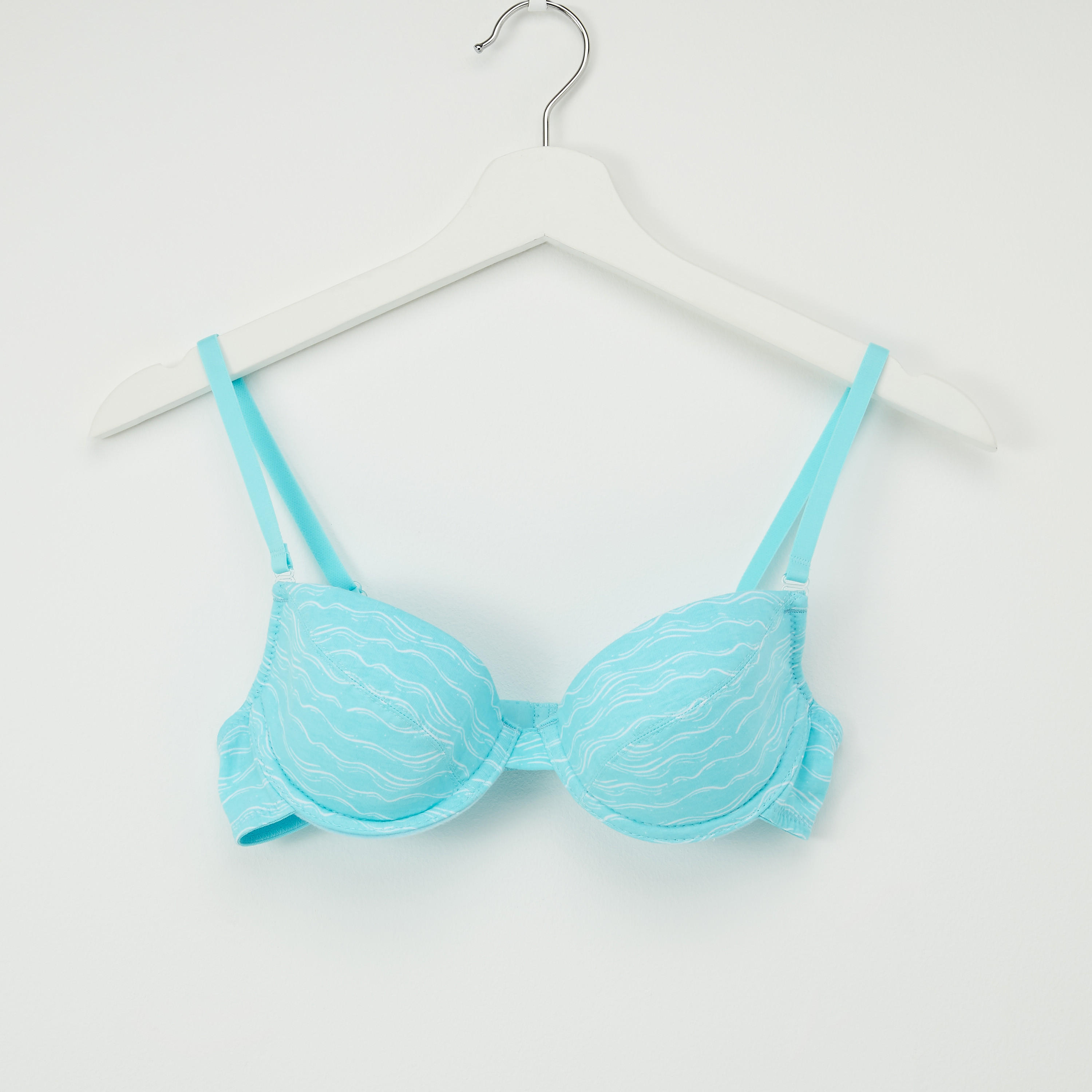 صدريّة تيشيرت مبطّنة بحمّالات قابلة للتعديل وطبعات - طقم من قطعتين-women-clothing-lingerie-bras-image-4