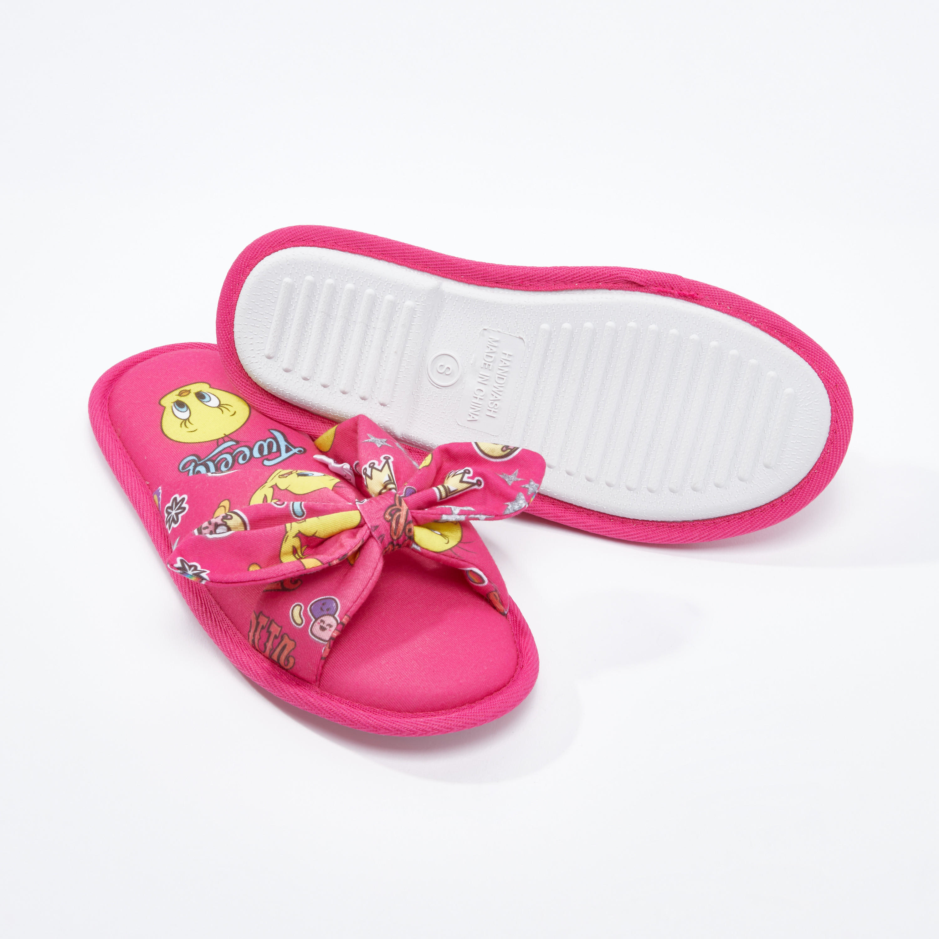 حذاء خفيف بفيونكة وطبعات تويتي-women-clothing-nightwear-bedroomslippers-image-2