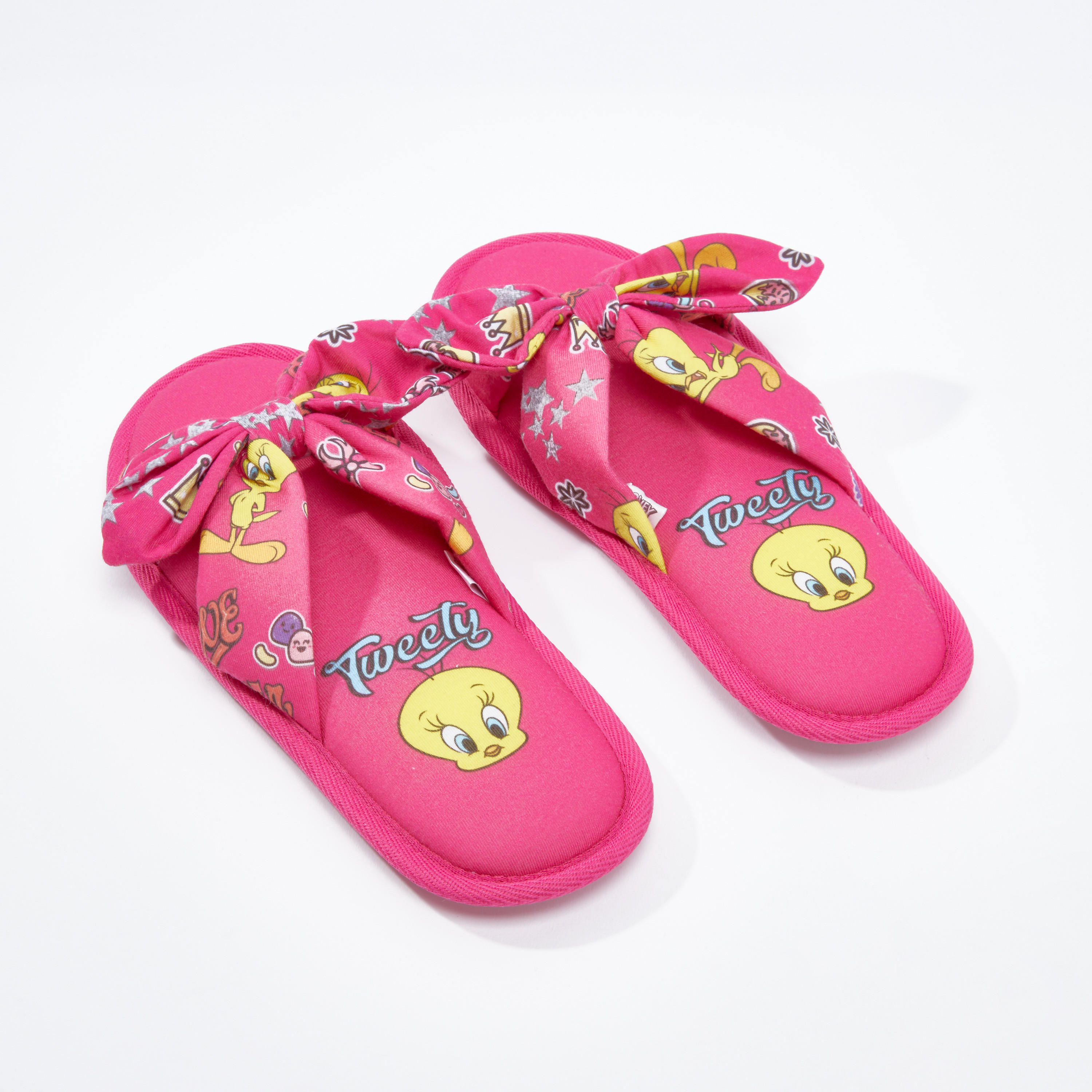 حذاء خفيف بفيونكة وطبعات تويتي-women-clothing-nightwear-bedroomslippers-image-4