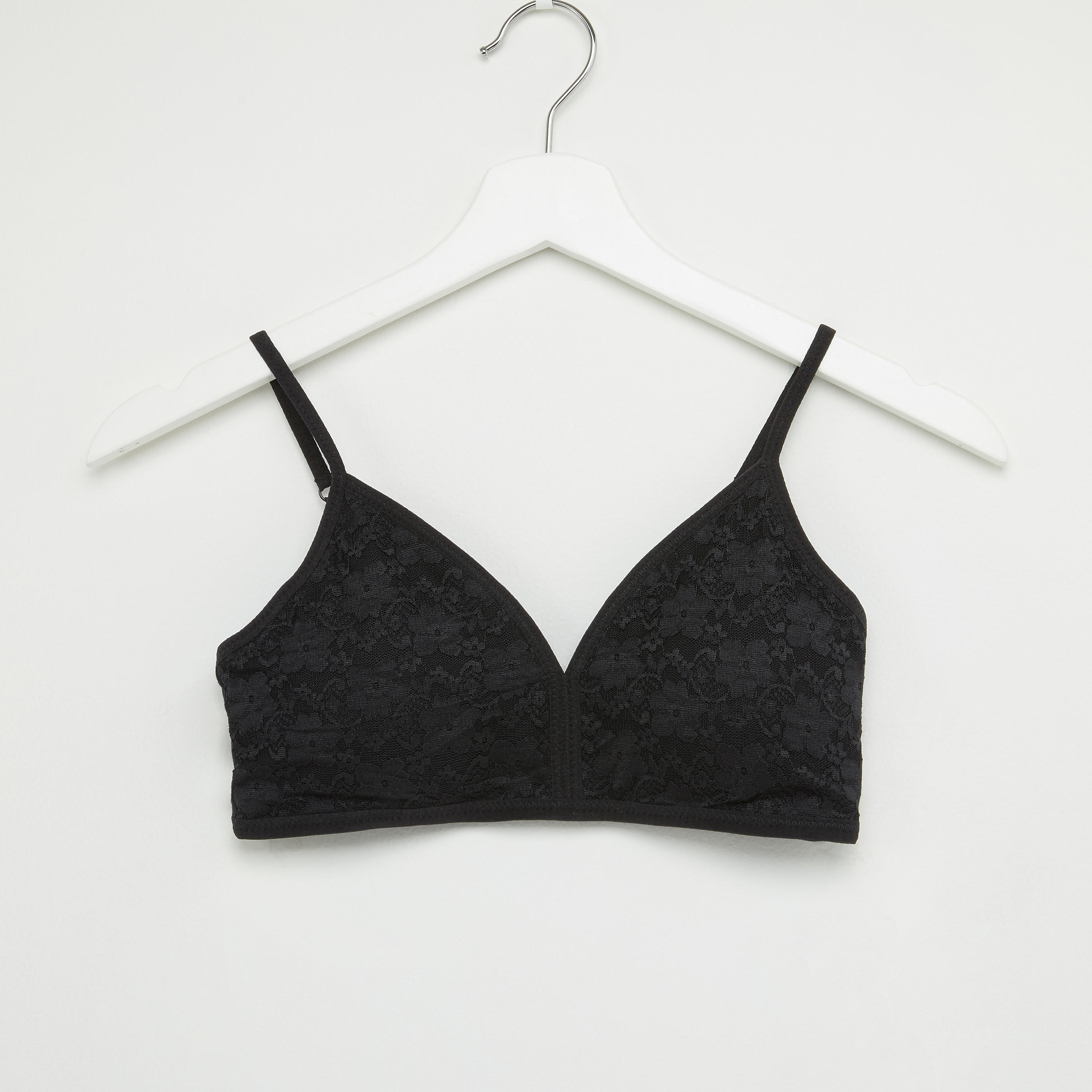 صدريّة بحمّالات قابلة للتعديل وتفاصيل دانتيل - طقم من قطعتين-women-clothing-lingerie-bras-image-2