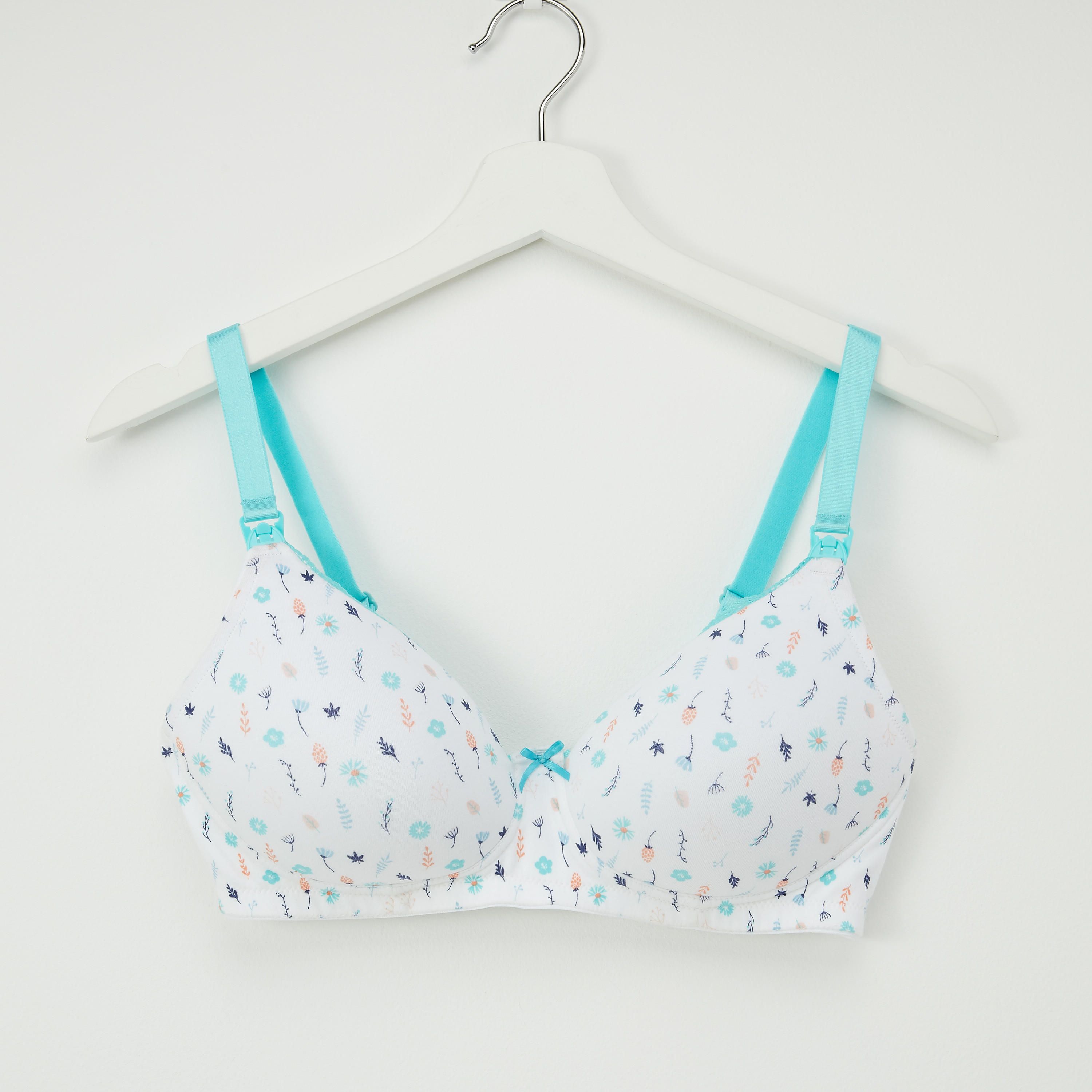 Printed Lightly Padded T-shirt Bra with Adjustable Straps-women-clothing-lingerie-bras-image-1